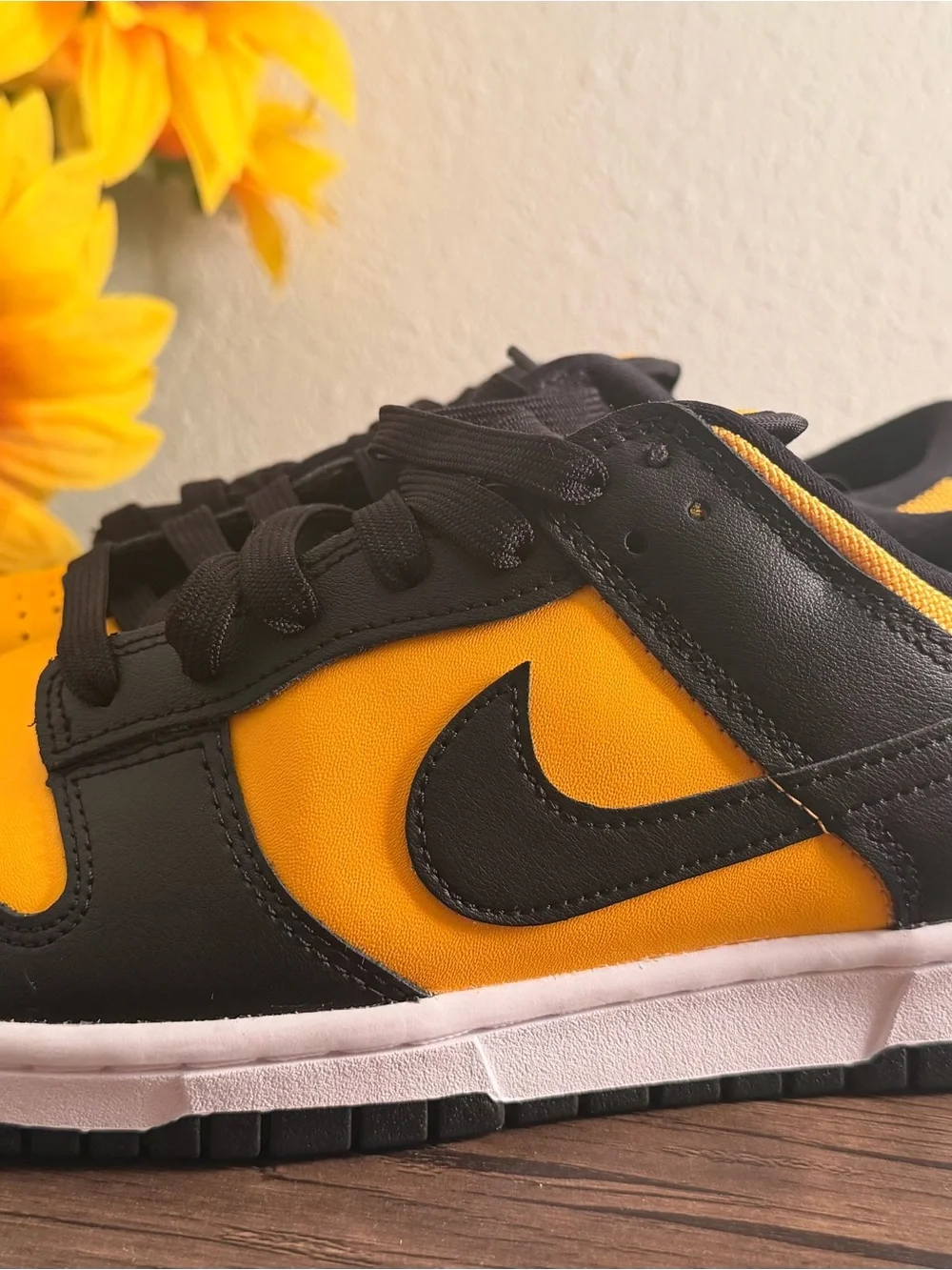 Nike Black and Yellow Low-Top Sneakers