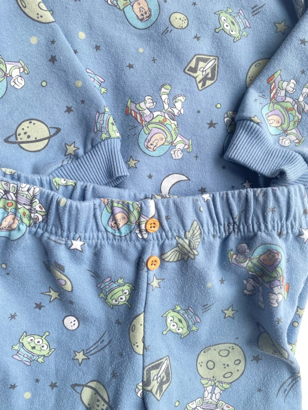 Disney Toddler 24m Buzz Lightyear Toy Story Matching Comfy Sweat Set Blue