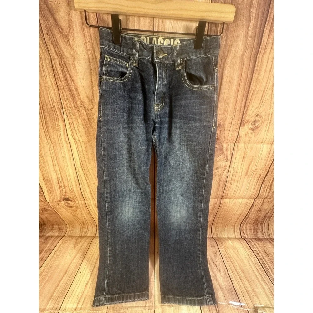 Gymboree Boys Jeans Size 8 Blue Classic Straight Leg Dark Wash Denim