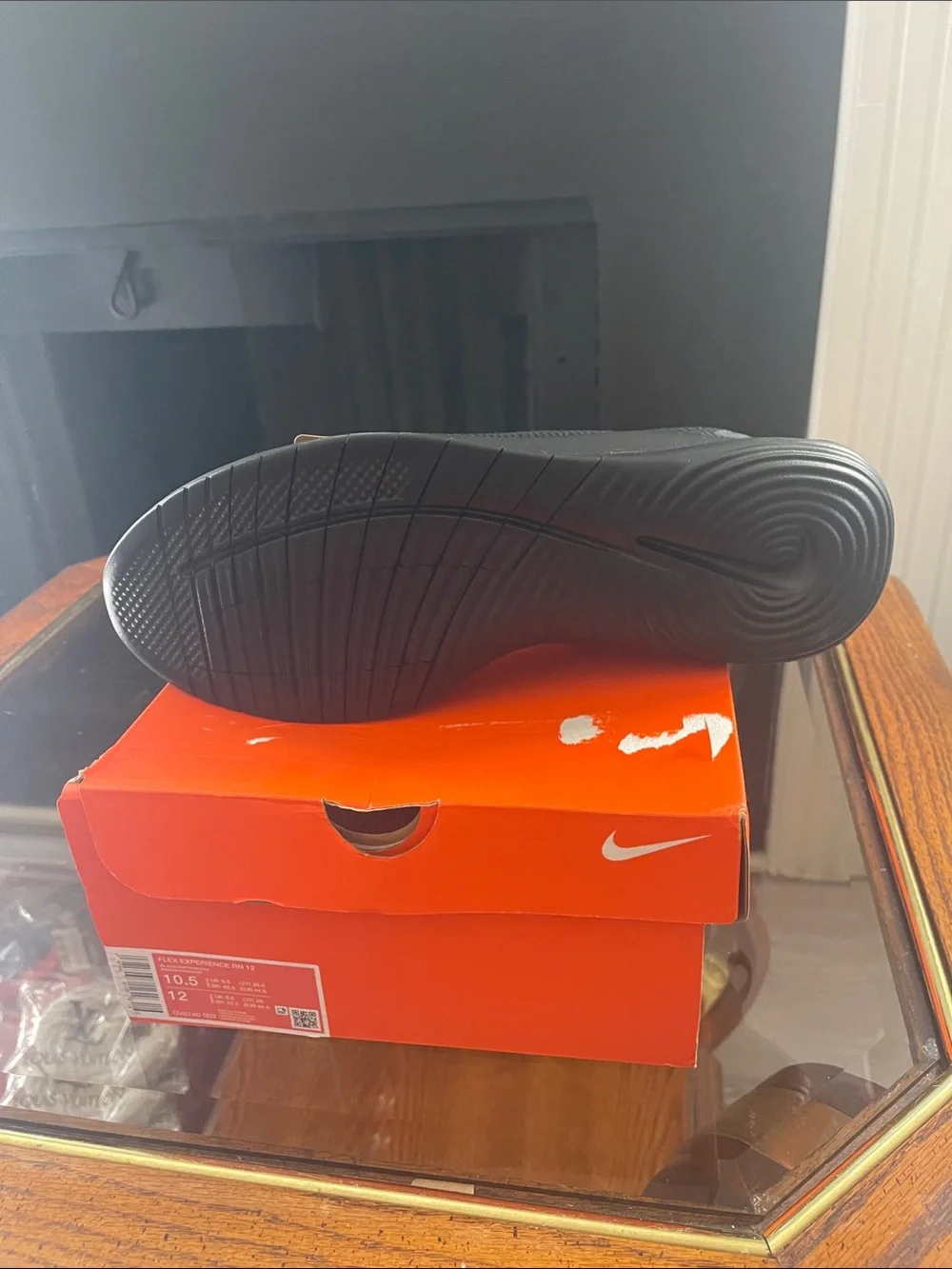 Nike Black Athletic Shoe with Dark Gray Swoosh