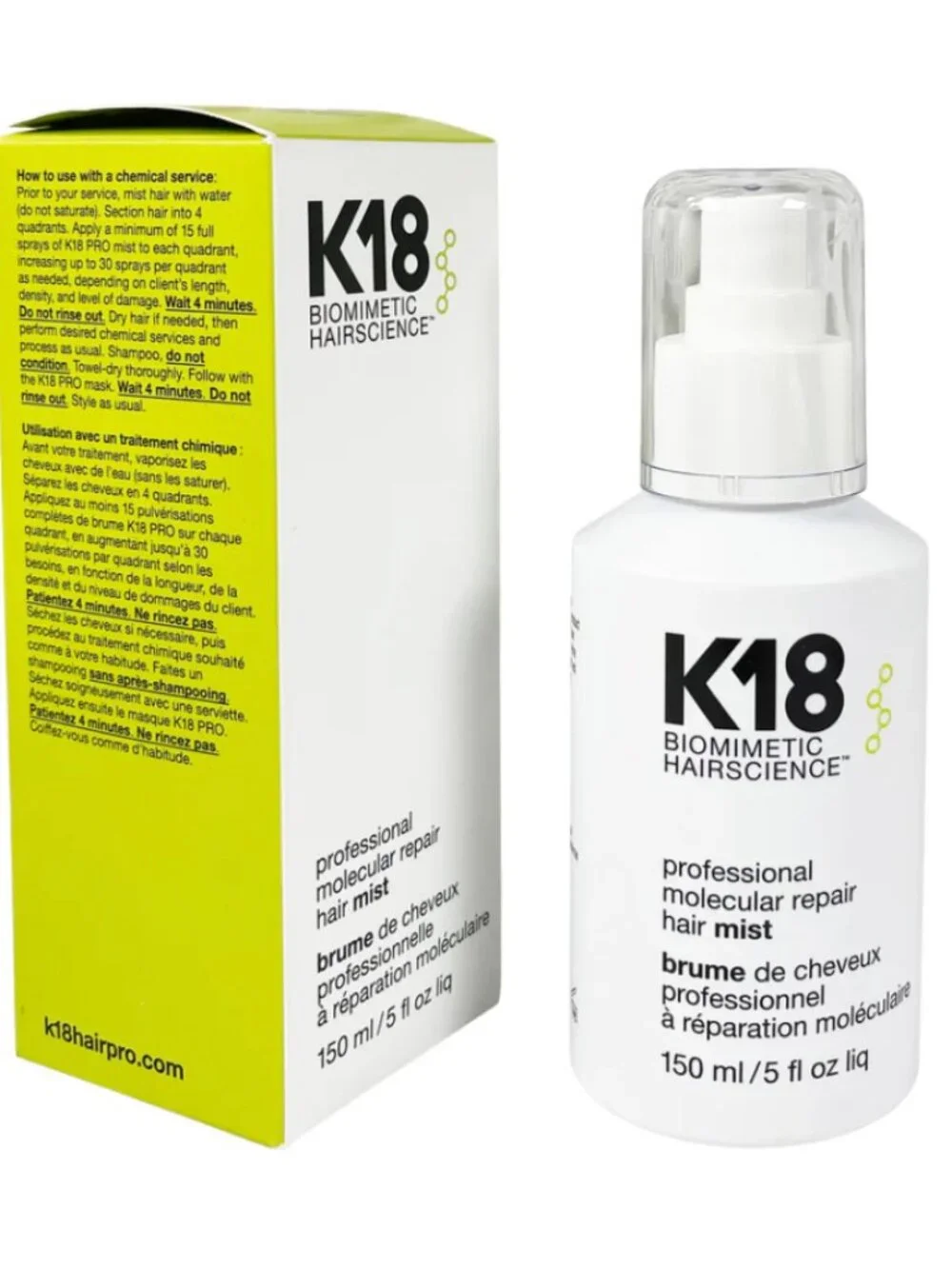 K18 Professional Molecular Repair Hair Mist 150 ml/ 5 fl oz.