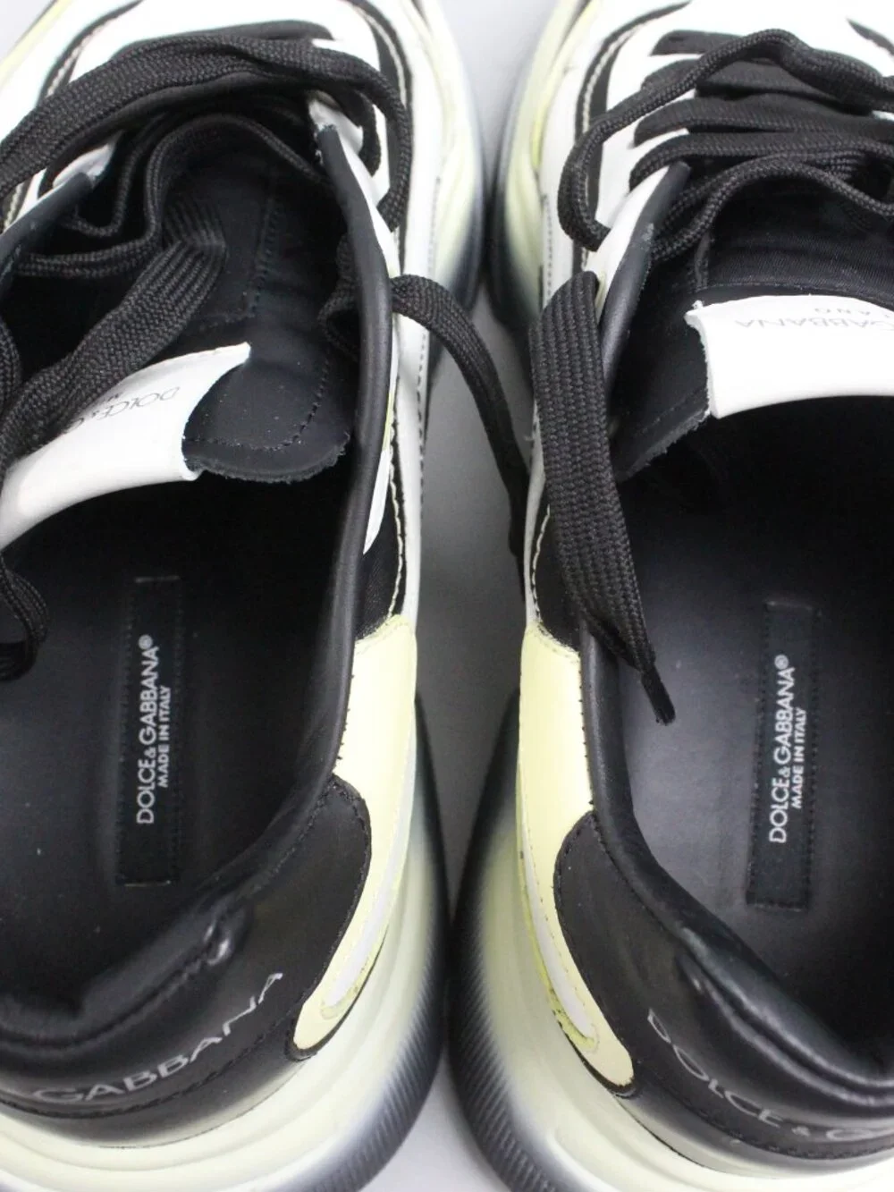 Dolce & Gabbana Daymaster White/Black Low Top Men's Sneakers - Size 9