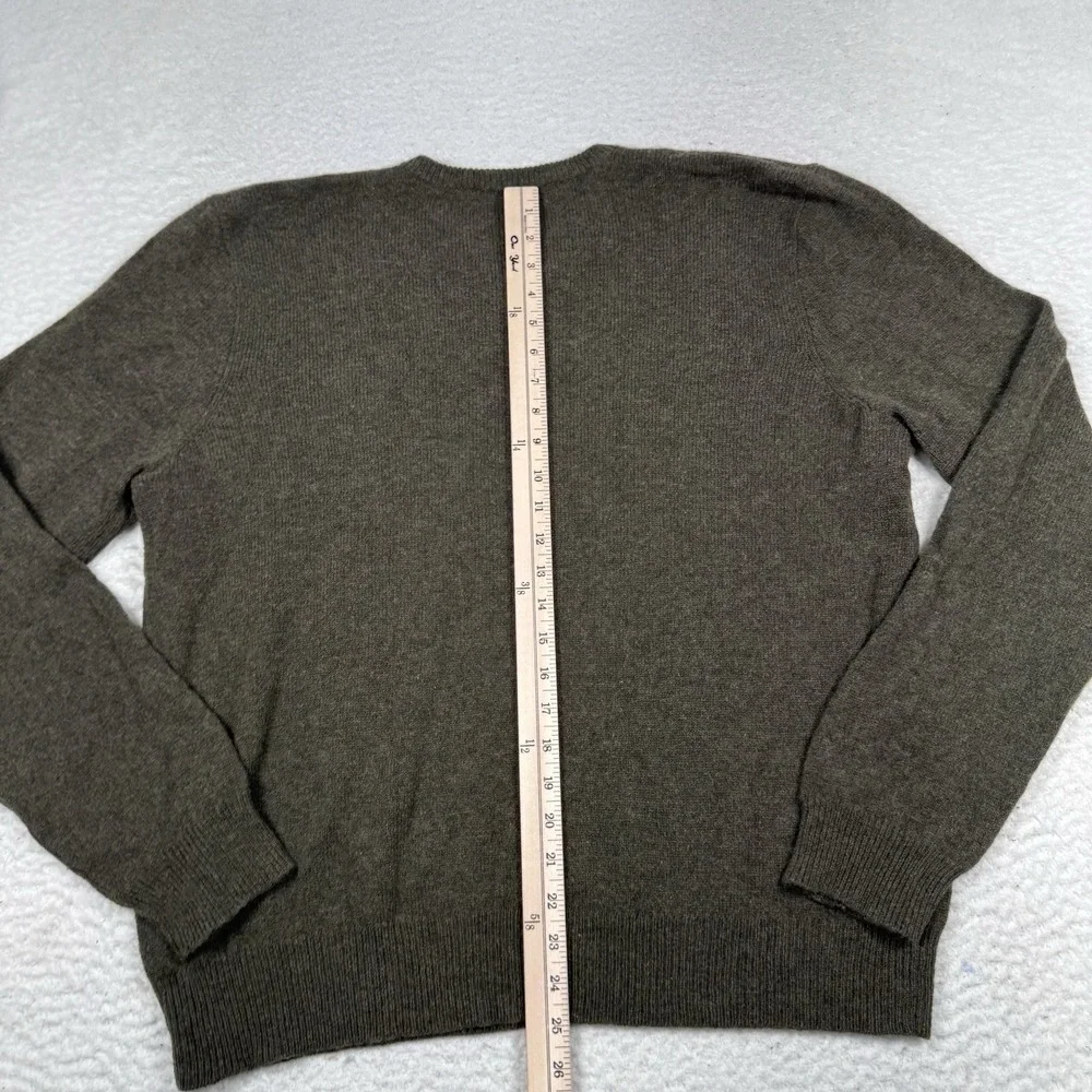 Polo Ralph Lauren Lambs Wool V-Neck Sweater Men's XXL Green Gold Pony