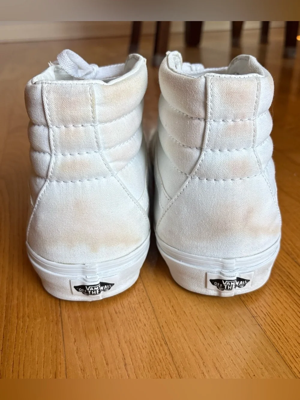 VANS Sk8 Hi Skate Sneakers Shoes VCU True White Mens Sz 10.5 12 Womens High Top