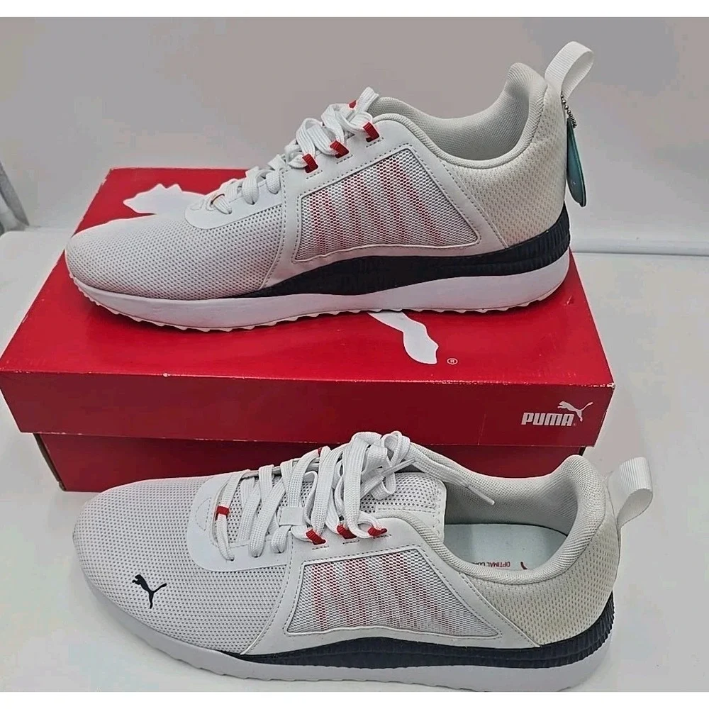 Puma Pacer Net‎ Cage Soft Foam Sneakers - White 13 Active Mens Outdoors Running