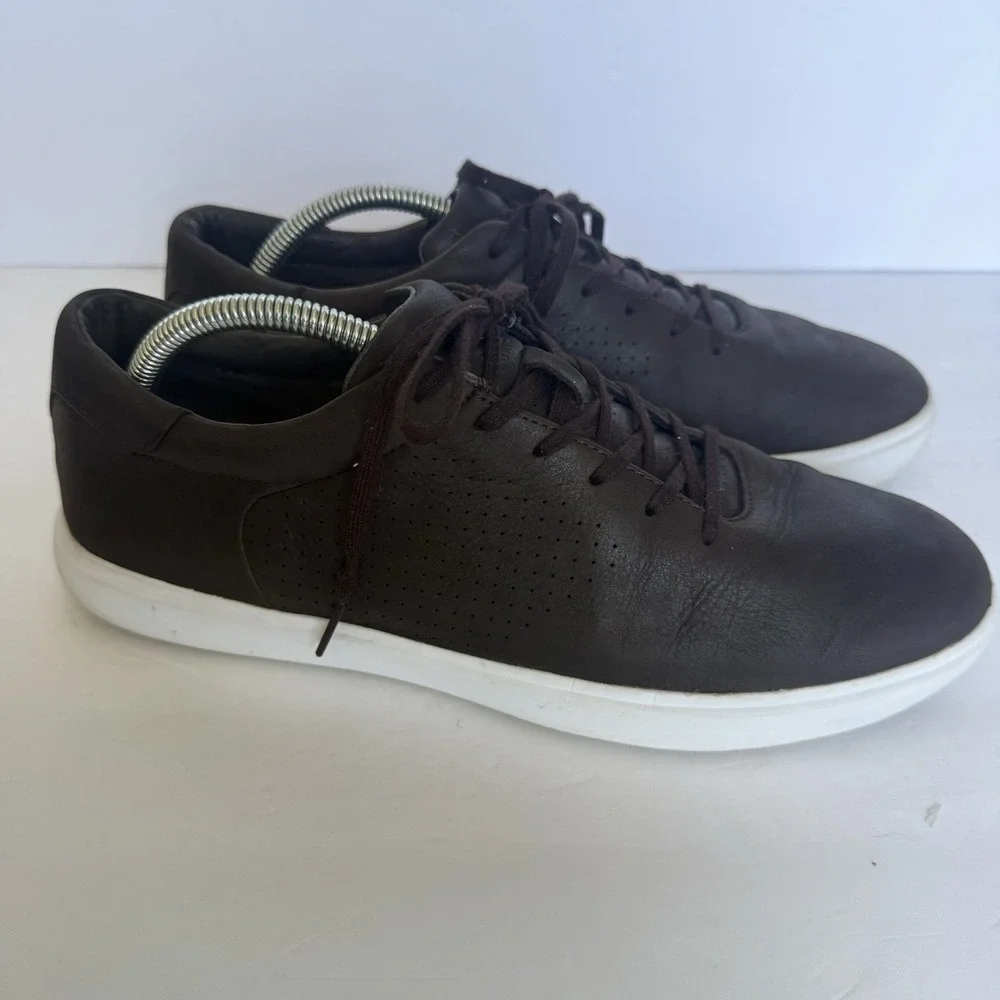 Cuater Travis Mathew Phenom Leather Sneakers Men's 10 Brown 4MT090 Casual