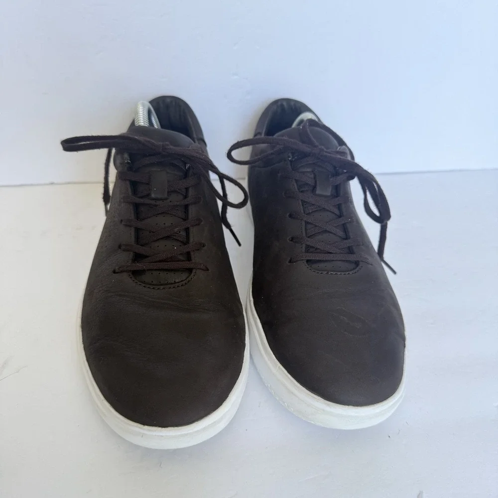 Cuater Travis Mathew Phenom Leather Sneakers Men's 10 Brown 4MT090 Casual