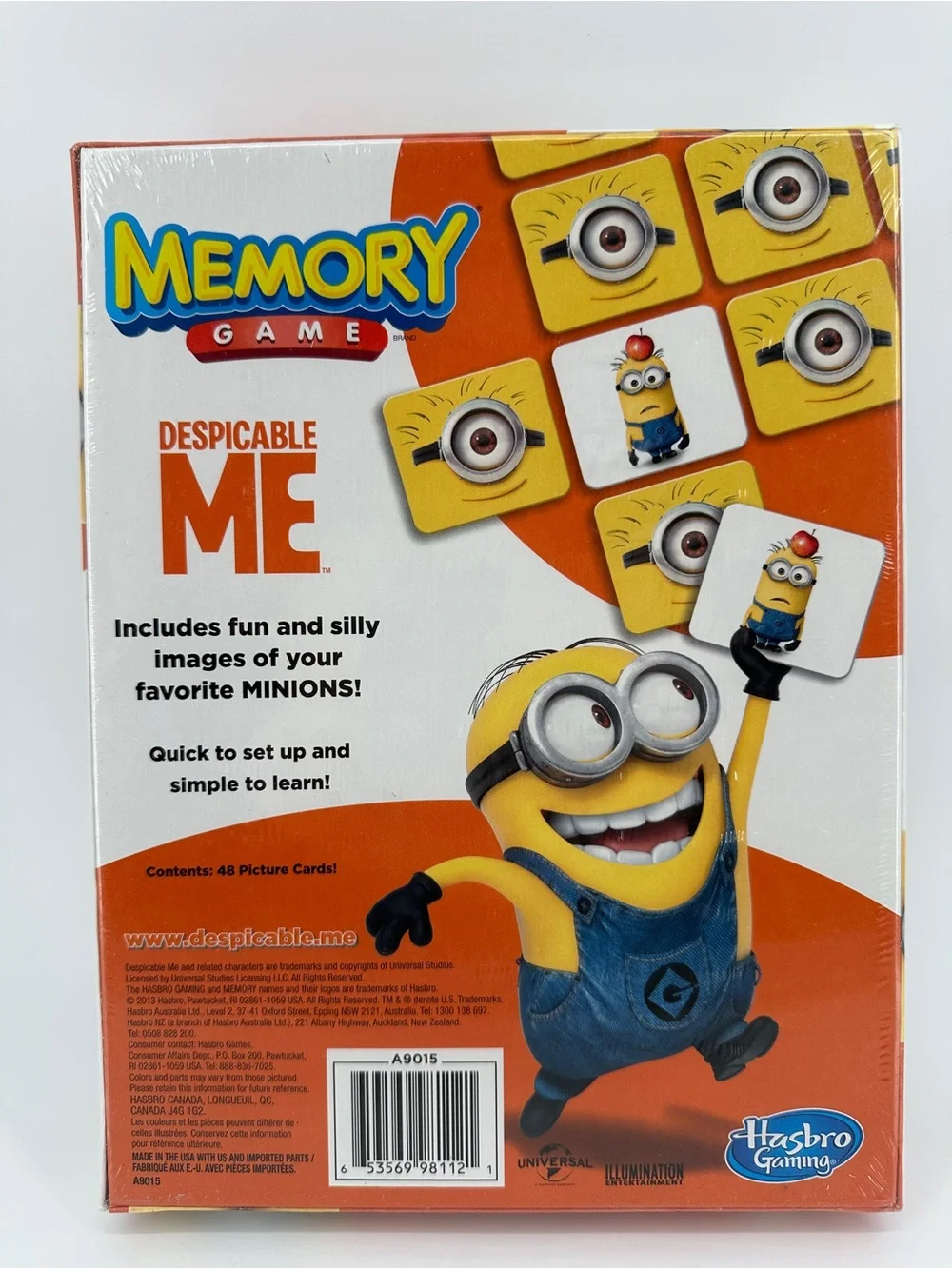 Despicable Me Minion Memory Game Hasbro New Sealed
