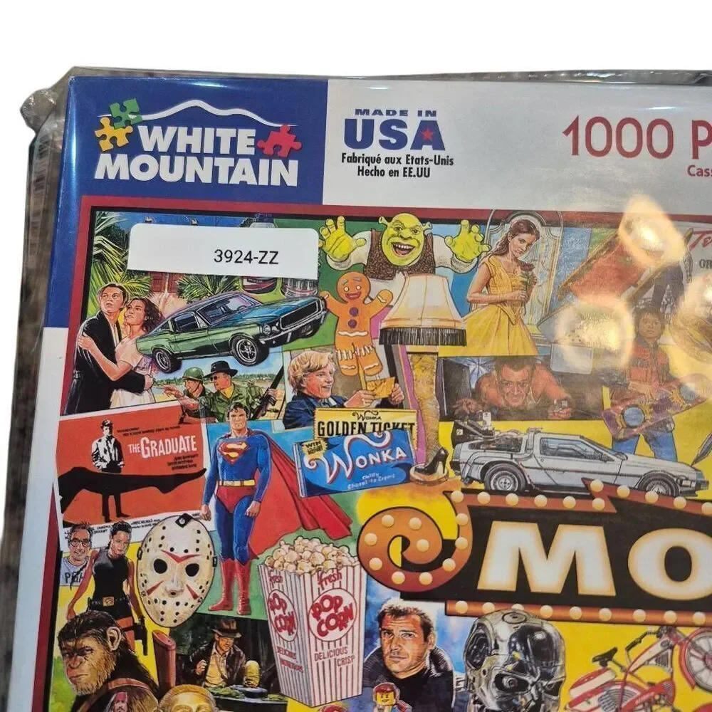 White Mountain Movies 1000 pc Jigsaw Puzzle, USED