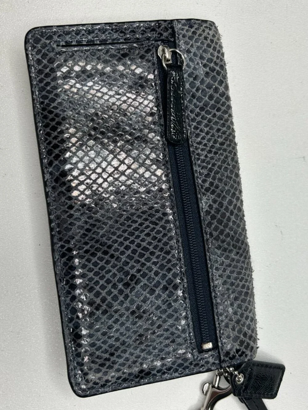COACH 1941 Genuine Grey Snakeskin Leather Wallet/ Clutch/Phone