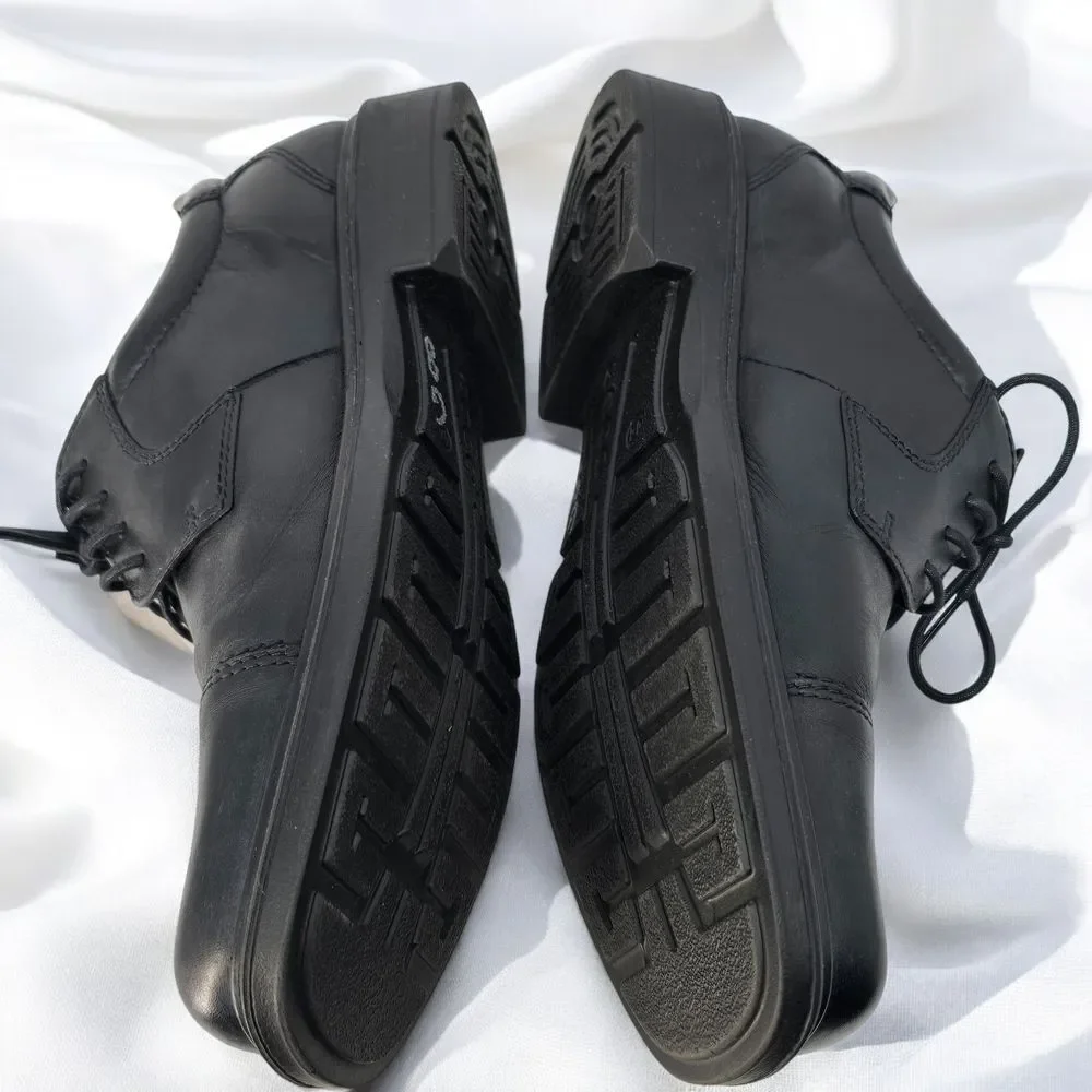 ECCO Oxford Dress Shoes‎ Men 44 (10US) Black Comfort Cap Toe Casual Business
