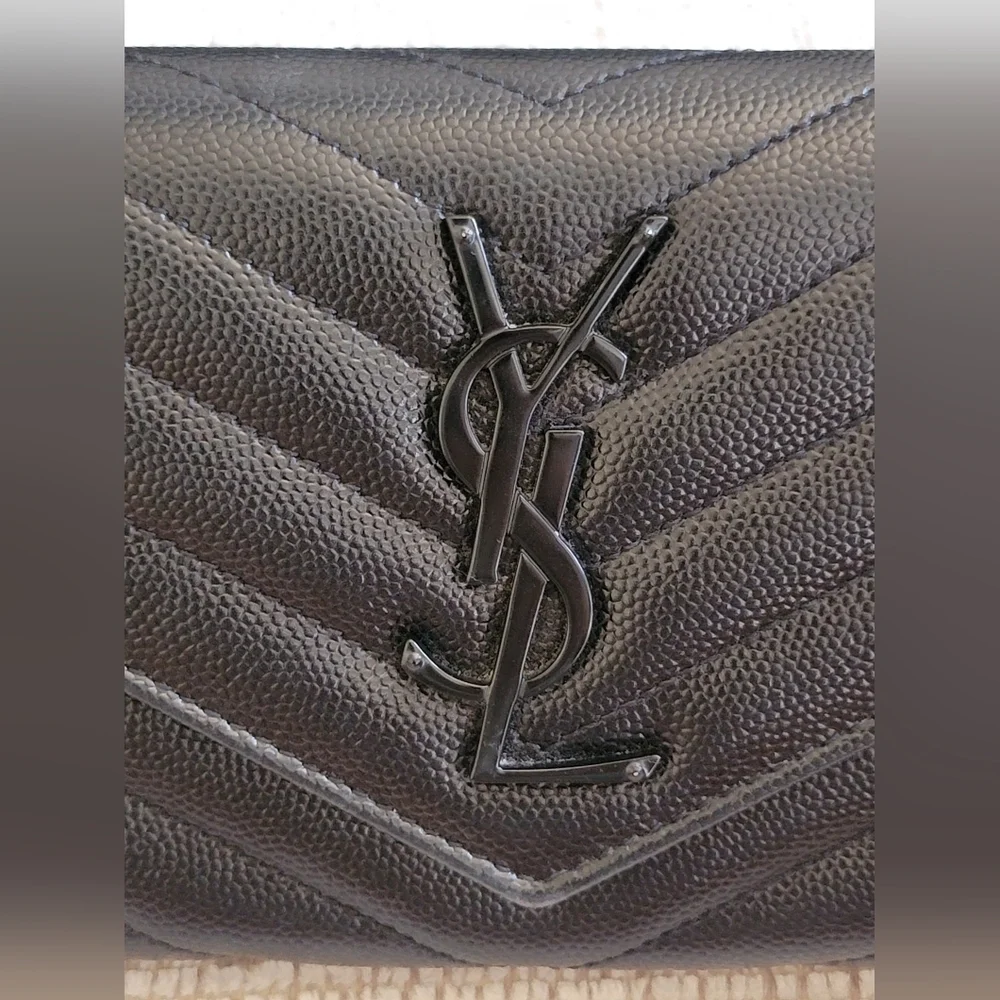 YSL Matelasse Quilted Leather Wallet