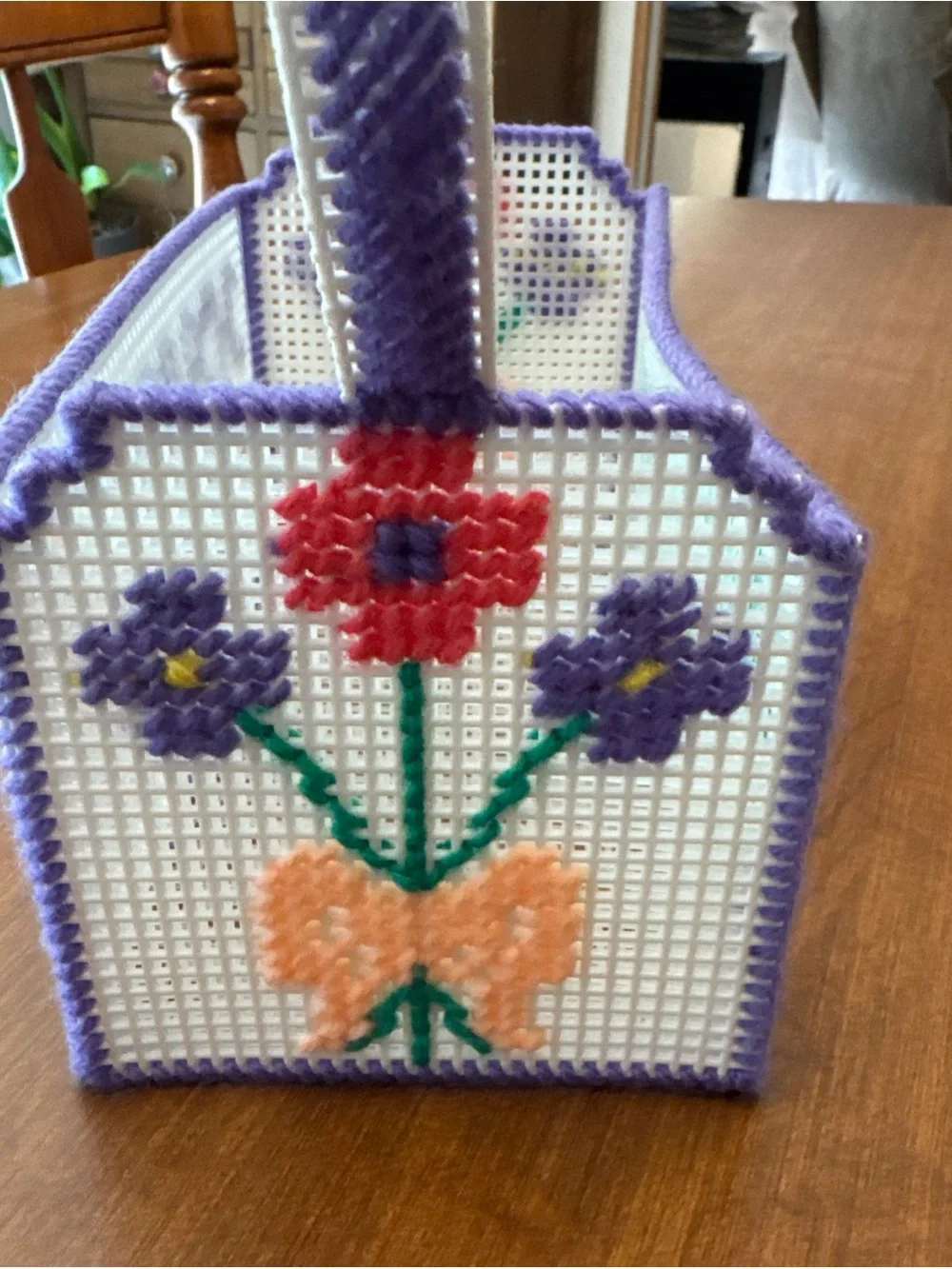 Handmade Purple & Green 'Happy Easter' Holiday Basket