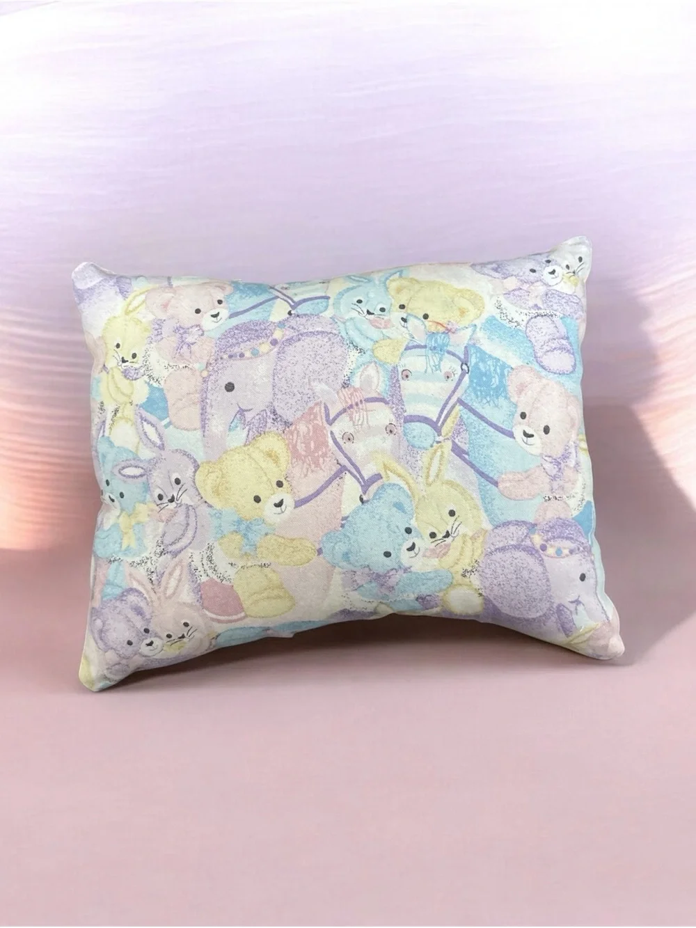 Blooming Love Pastel Baby Animal Accent Pillow