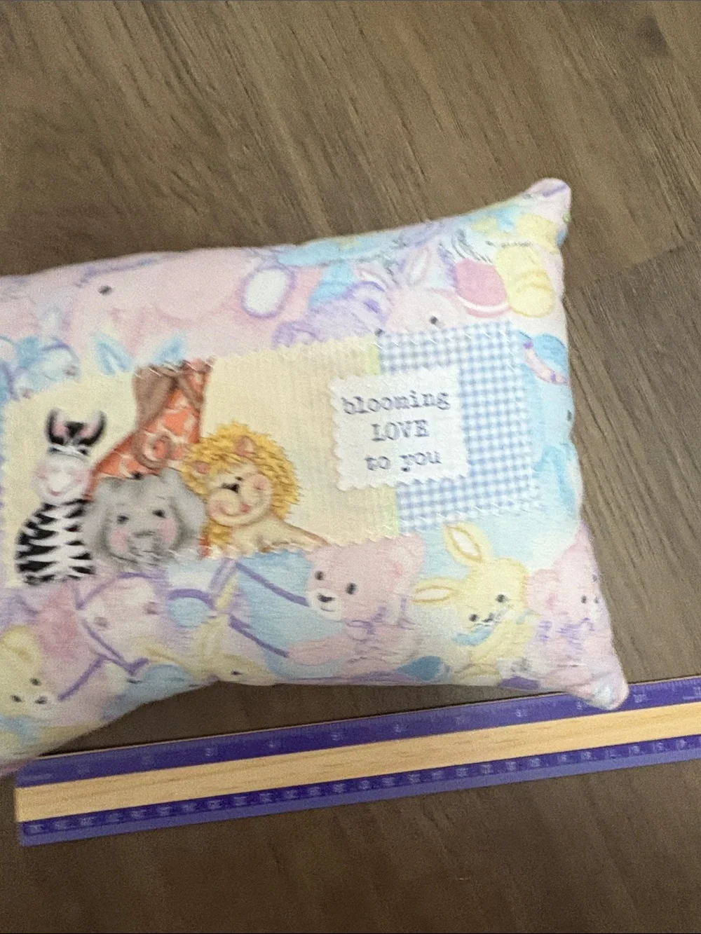 Blooming Love Pastel Baby Animal Accent Pillow
