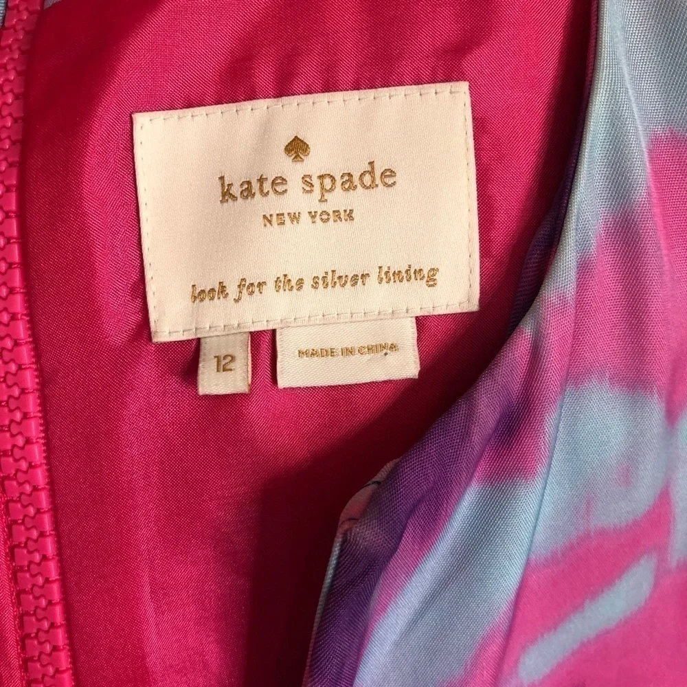 KATE Spade Keri Simply Cinema Watercolor Sleeveless V-Neck Shift Dress - Size 12