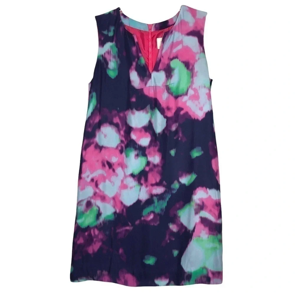 KATE Spade Keri Simply Cinema Watercolor Sleeveless V-Neck Shift Dress - Size 12