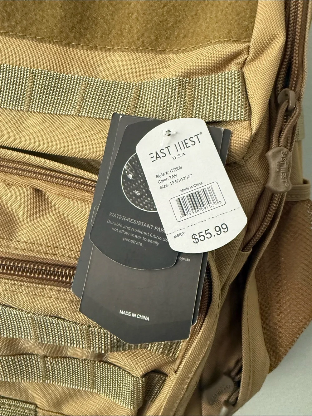 East West durable tan