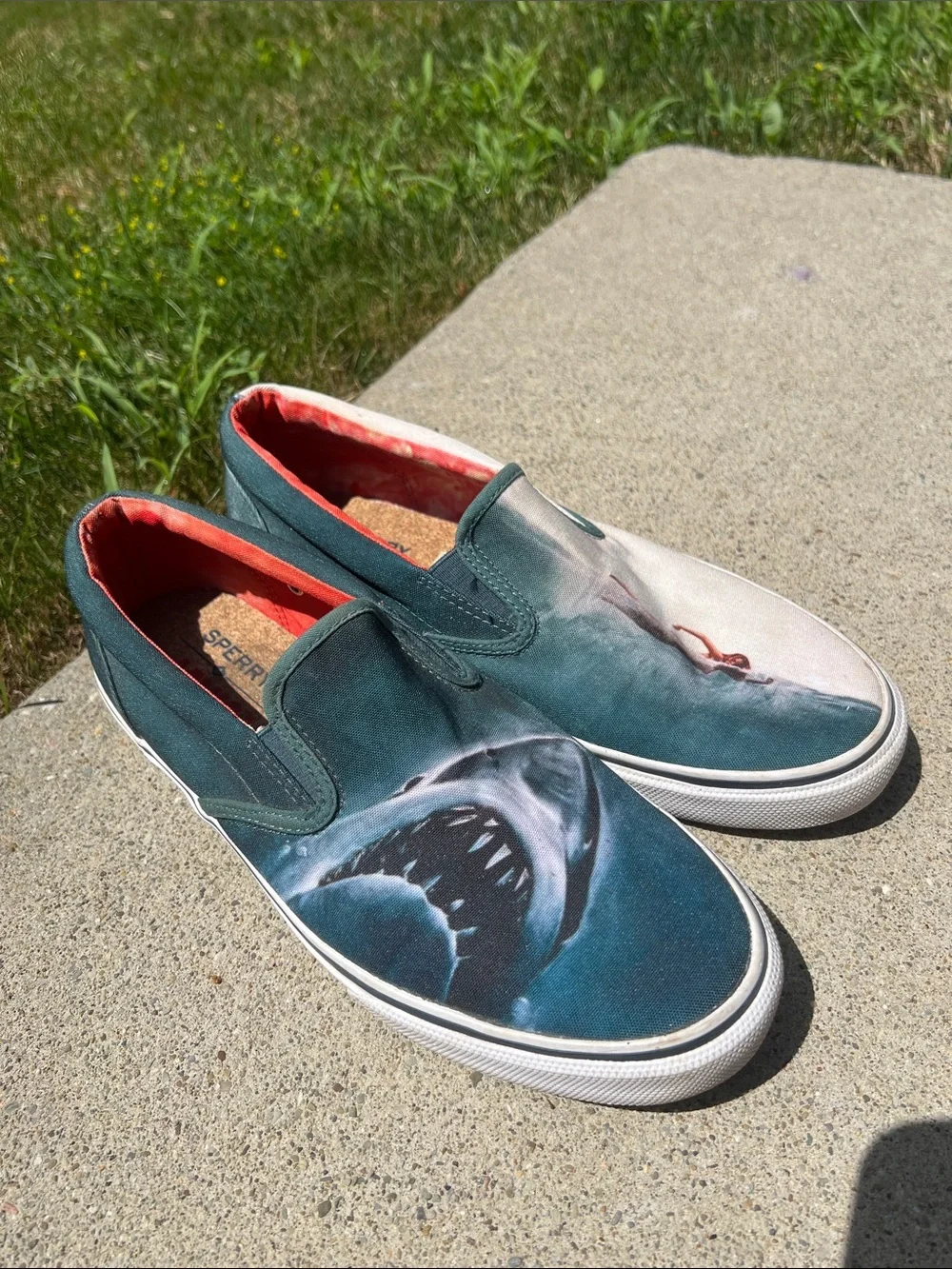 Sperry canvas slip
