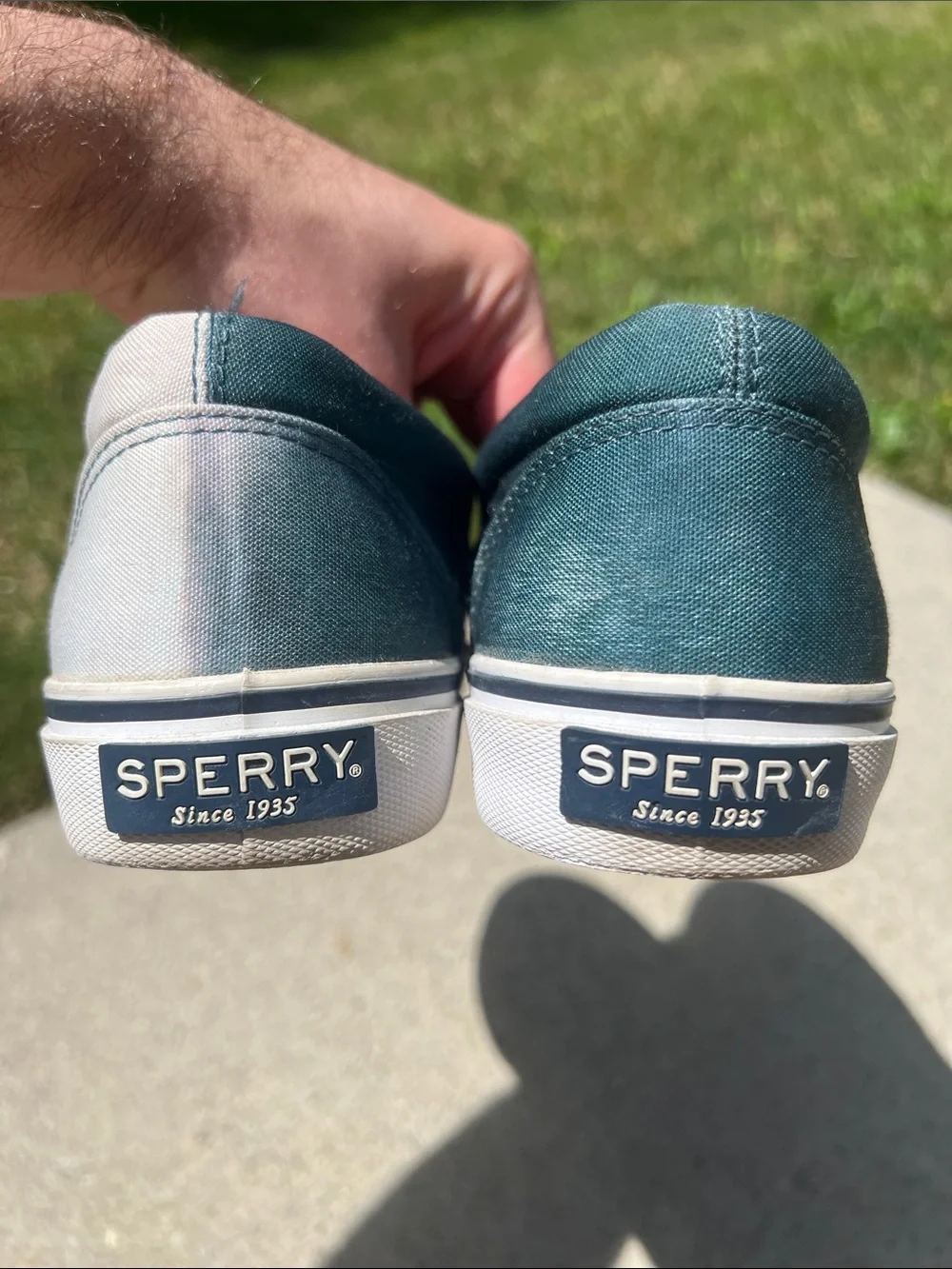 Sperry canvas slip