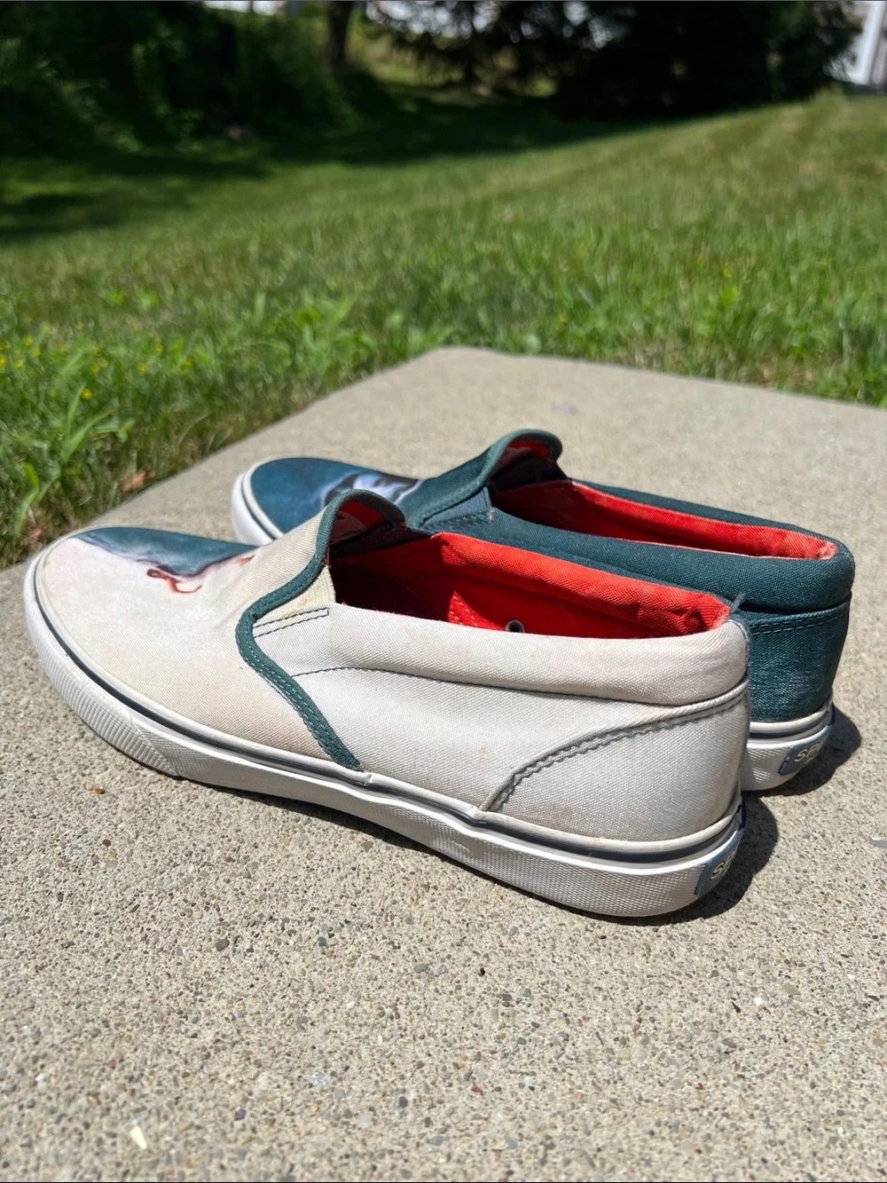 Sperry canvas slip