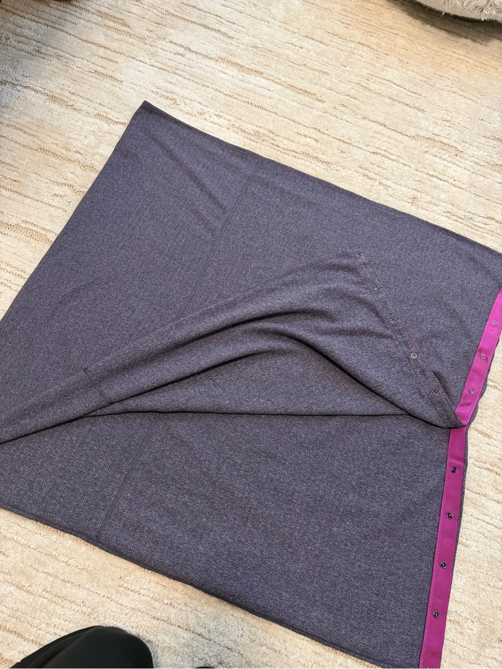 Lululemon Vinyasa Snap Scarf Convertible Wrap Shawl OS Purple Heathered