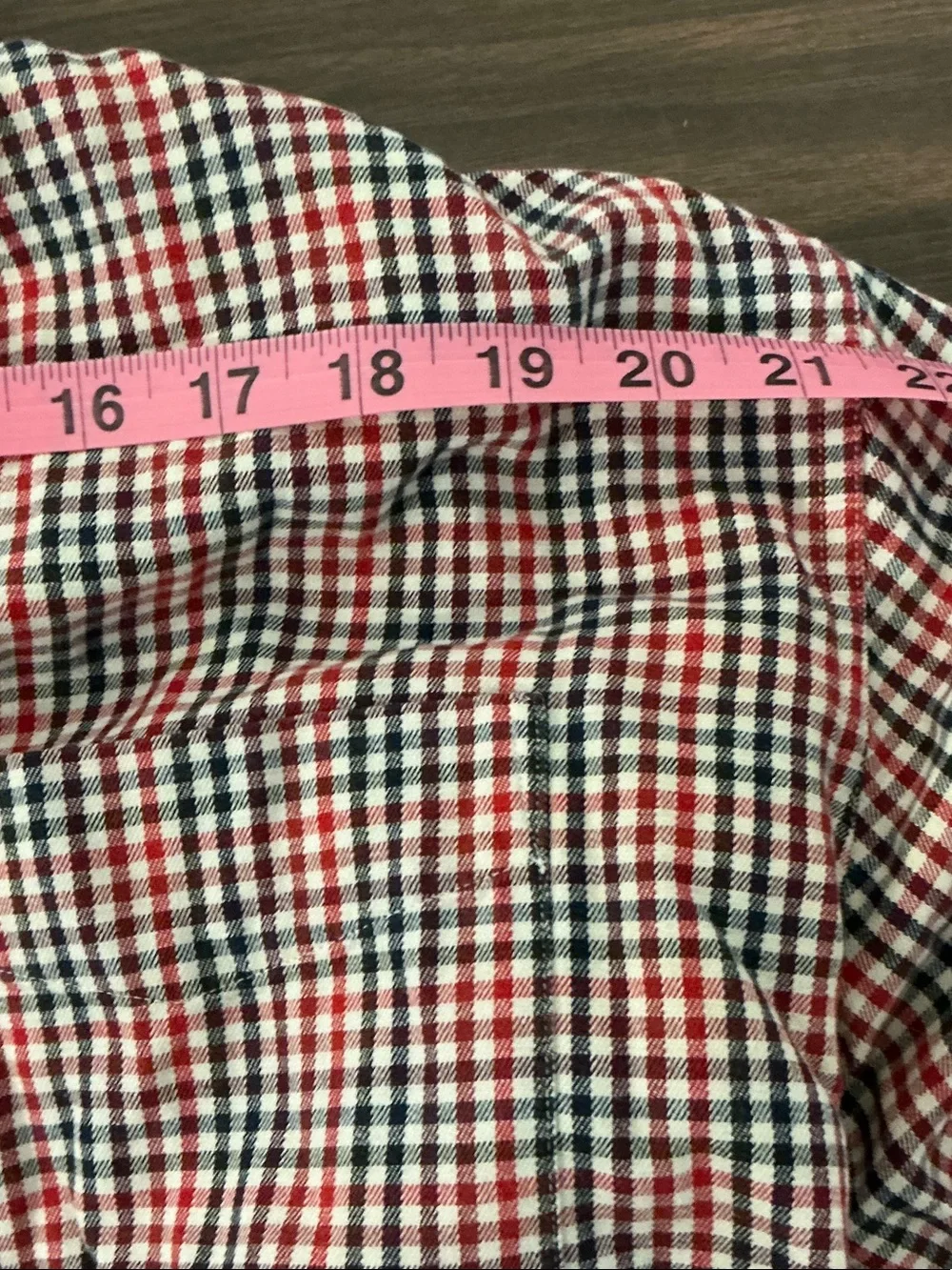 J. Crew Red, Black and White Check Button-Down Shirt