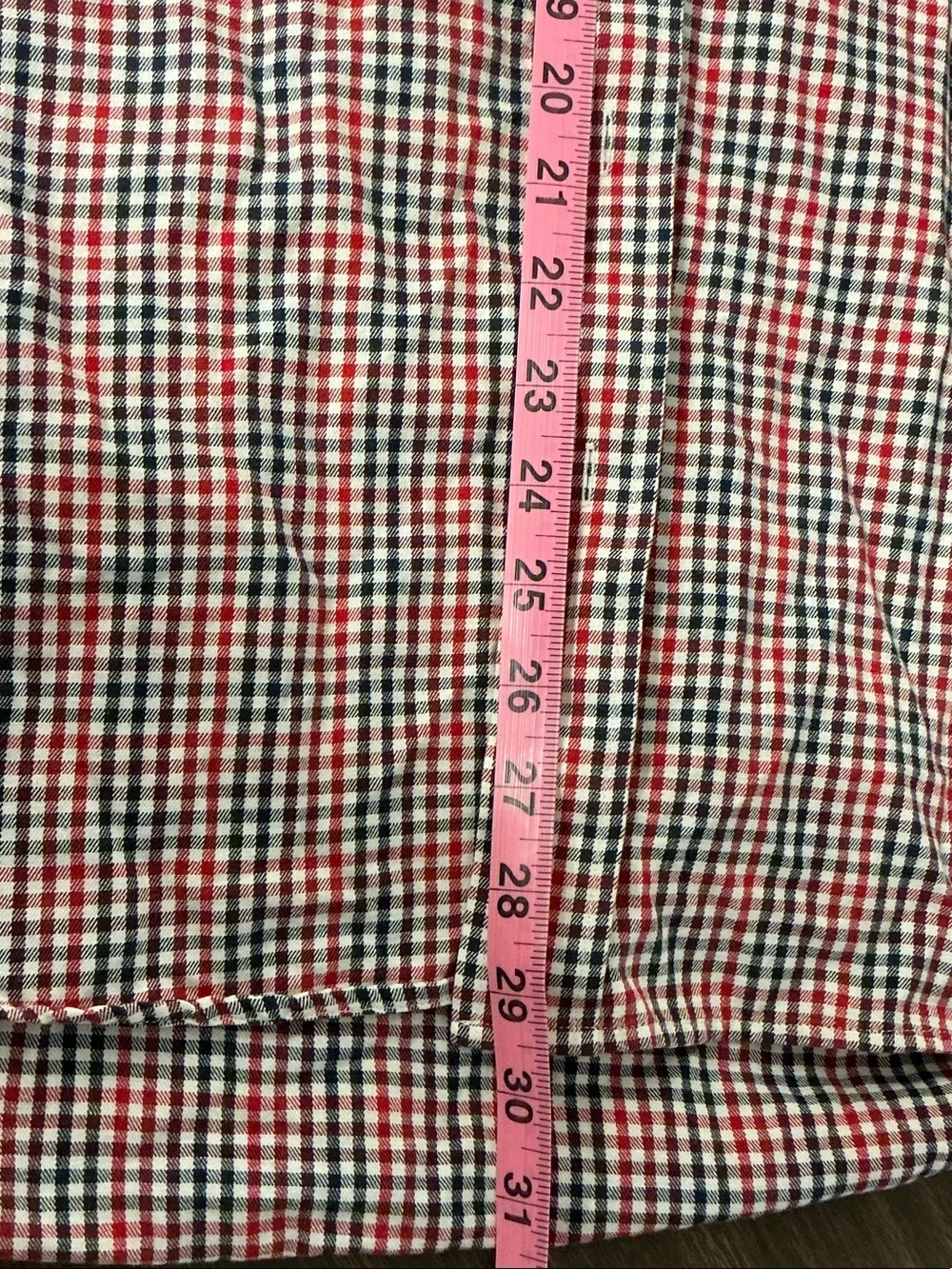 J. Crew Red, Black and White Check Button-Down Shirt