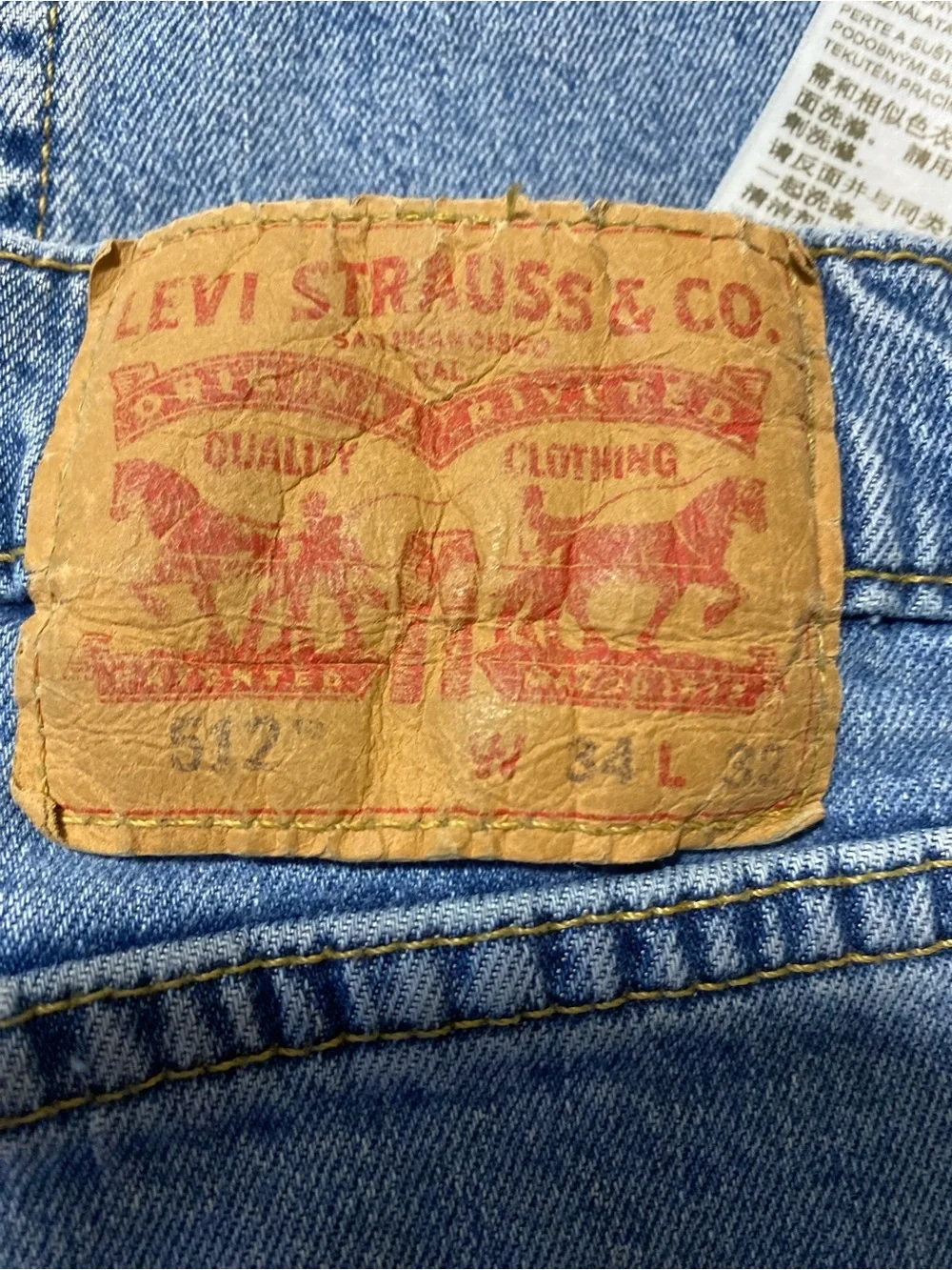 512 Levi's Men's Slim Straight Jeans in Faded Blue Wash