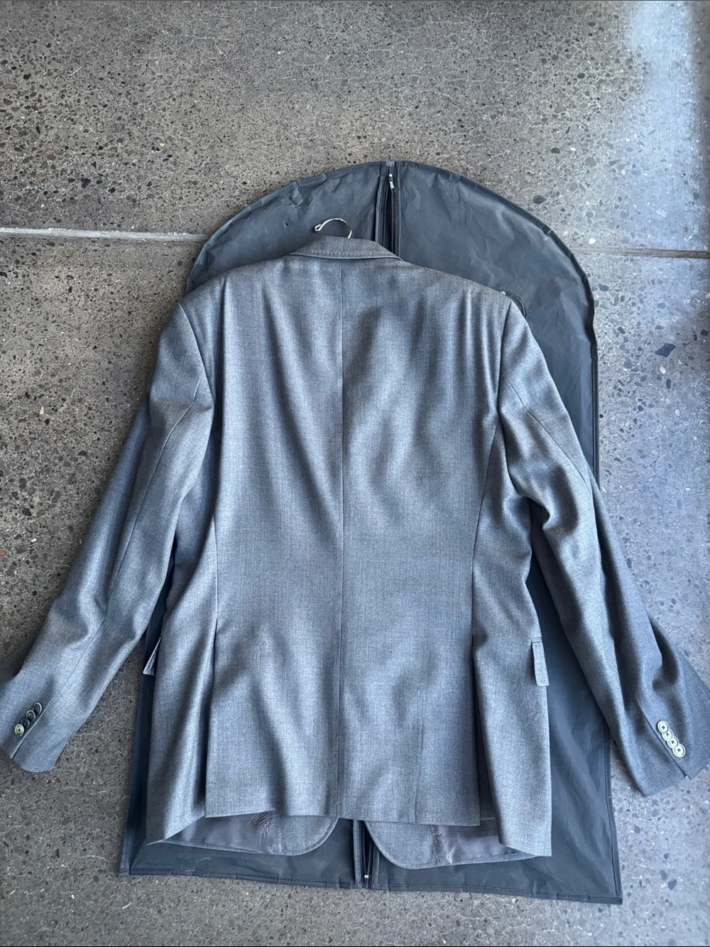 Hugo Boss Gray Two-Button Notch Lapel Blazer