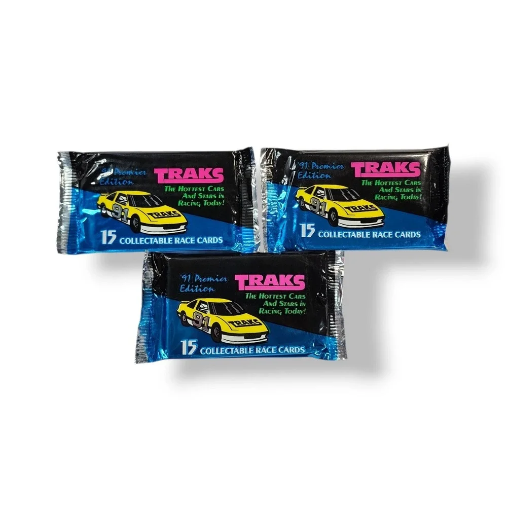 Tracks 1991 Premiere Edition 15 Collectible Race Cards‎ Lot Of 3 Packs