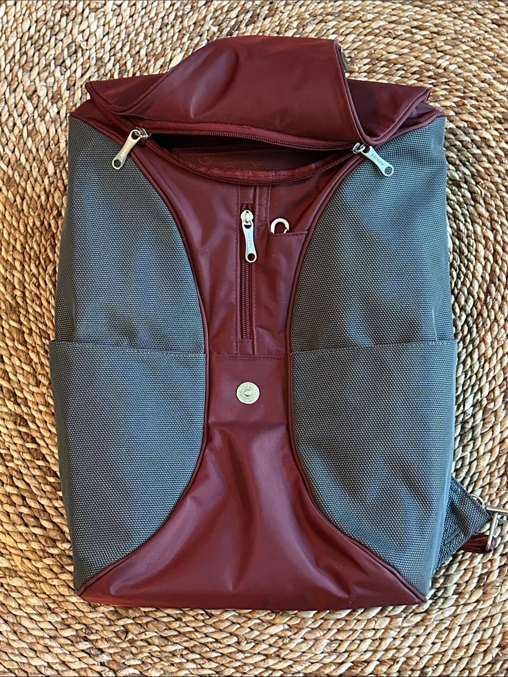 Pacsafe B200 daily Two-Tone Grey & Burgundy Backpack