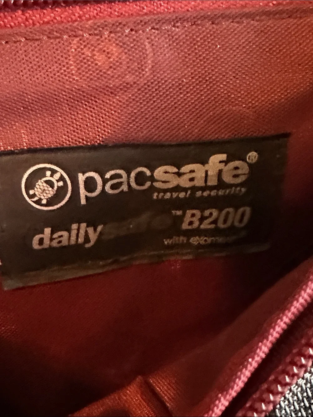 Pacsafe B200 daily Two-Tone Grey & Burgundy Backpack