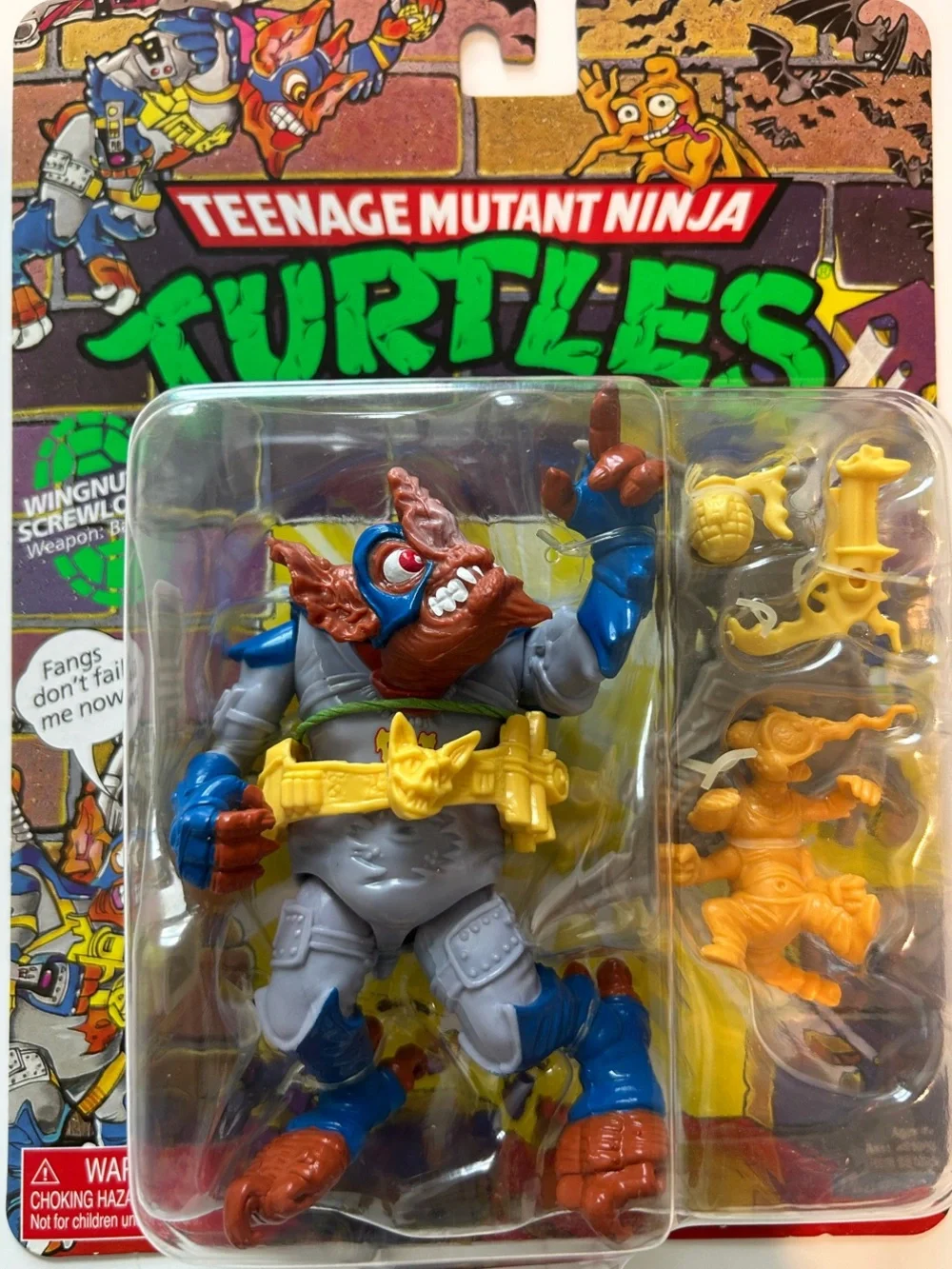 Teenage Mutant Ninja Turtles Wingnut Action Figure - Gray, Blue & Brown