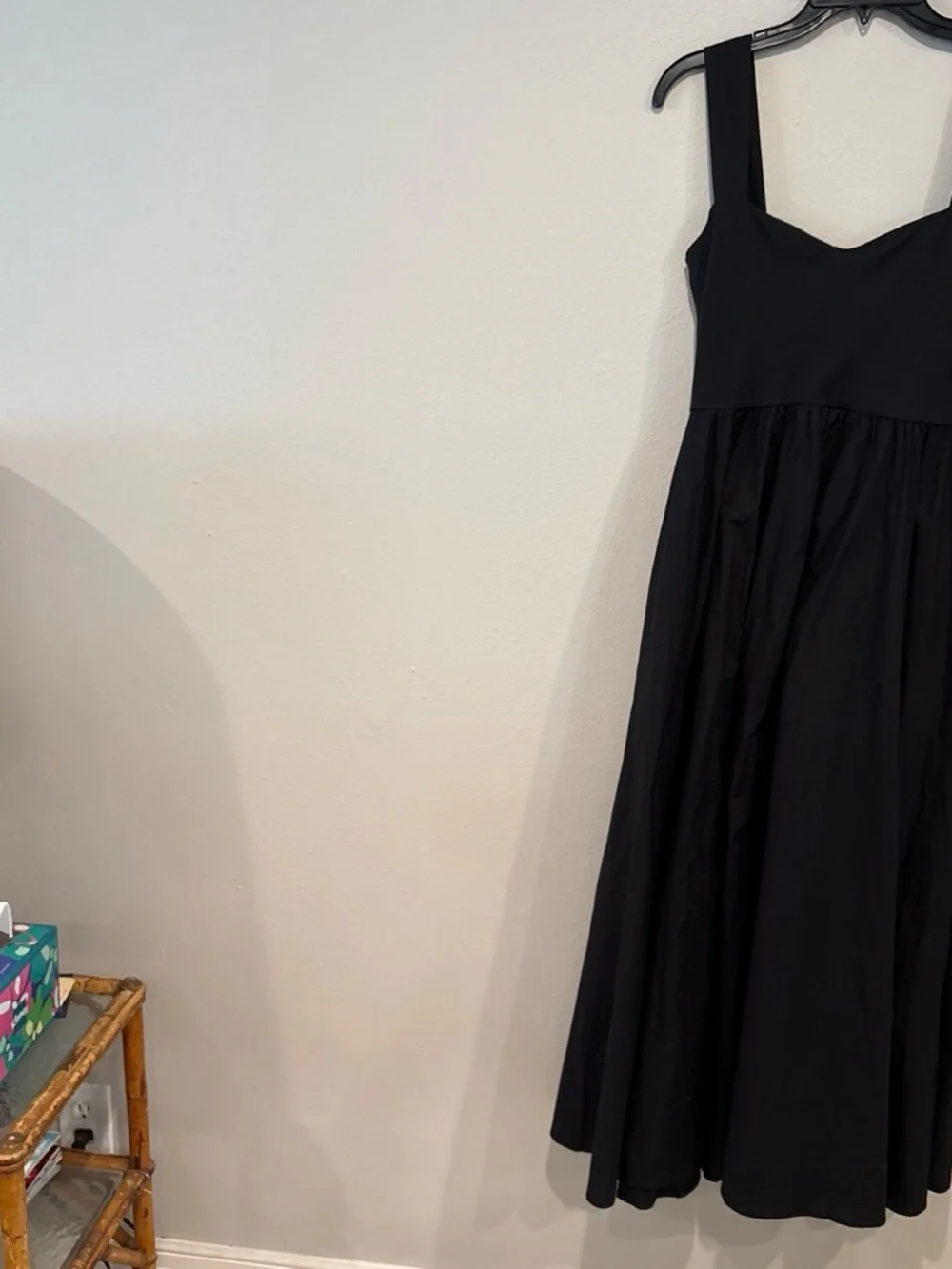 J. Crew Black Square-Neck Sundress with Wide Straps