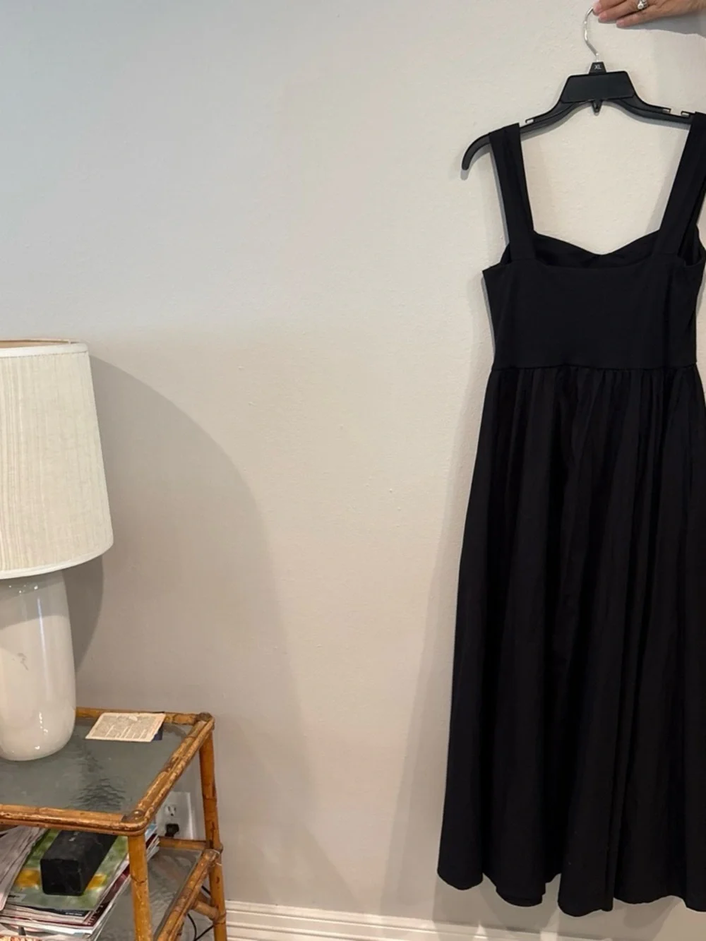 J. Crew Black Square-Neck Sundress with Wide Straps