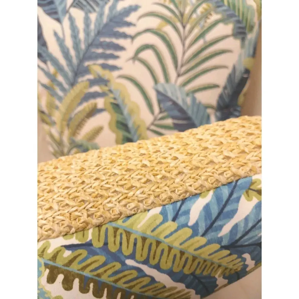 2 Set TOMMY BAHAMA‎ Tropical Leaf Throw Pillow Indoor Outdoor 16 X 16 Blue Green