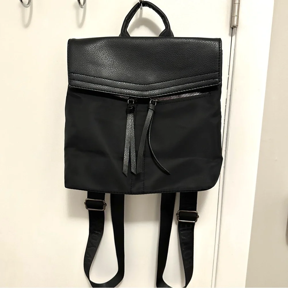 New BOTKIER Women's TRIGGER MINI Black Nylon/Faux Leather BACKPACK NWT bag purse