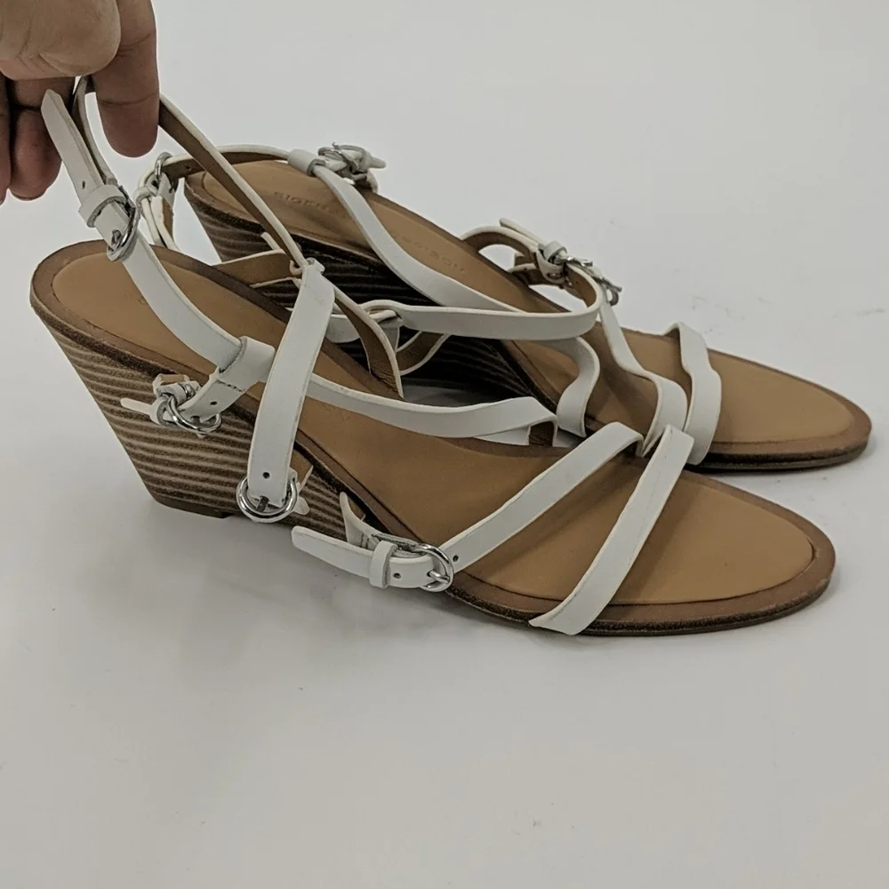 NWT SIGERSON MORRISON Leather Strappy Wedge Sandal