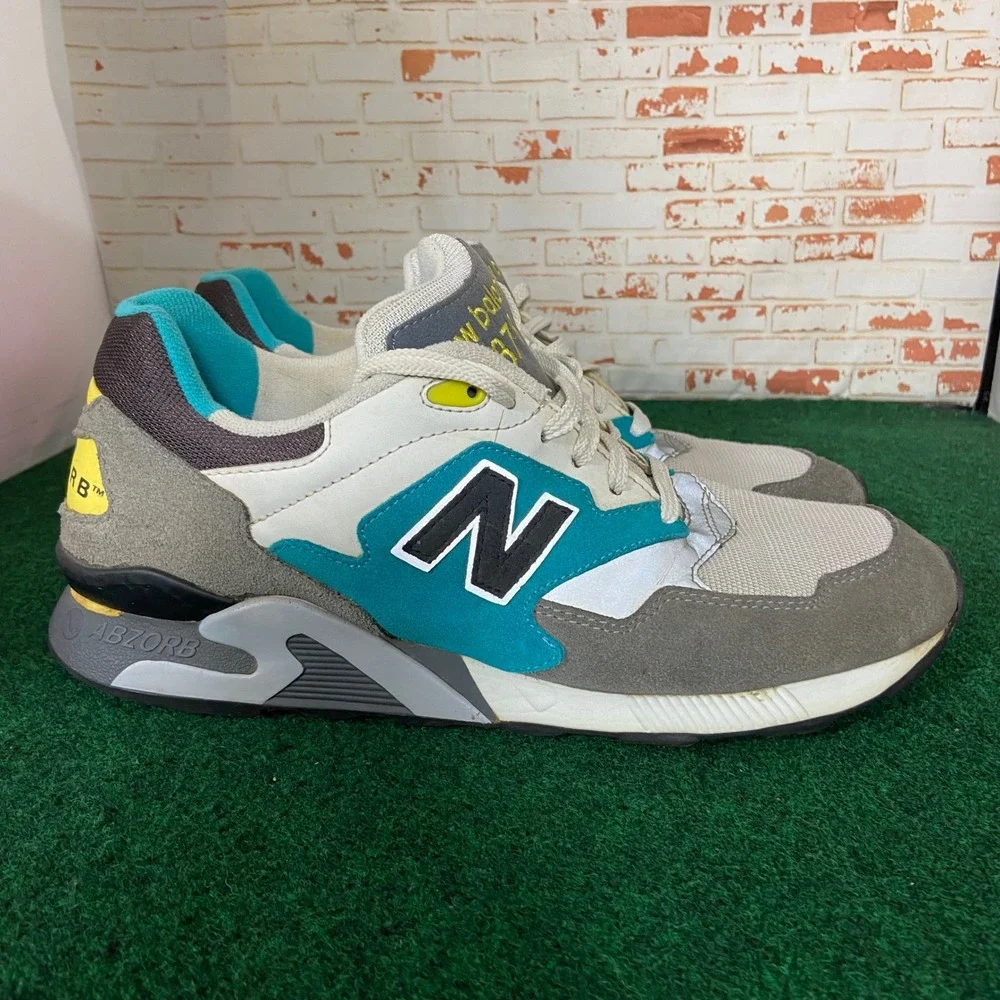 New Balance 878 Mens 10.5 Grey Teal ML878AAC ABZORB Running Shoes
