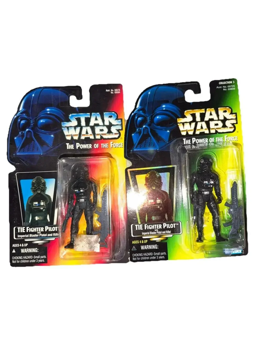 Kenner Star Wars Tie Fighter Pilot Action Figure Red Card And Green Card