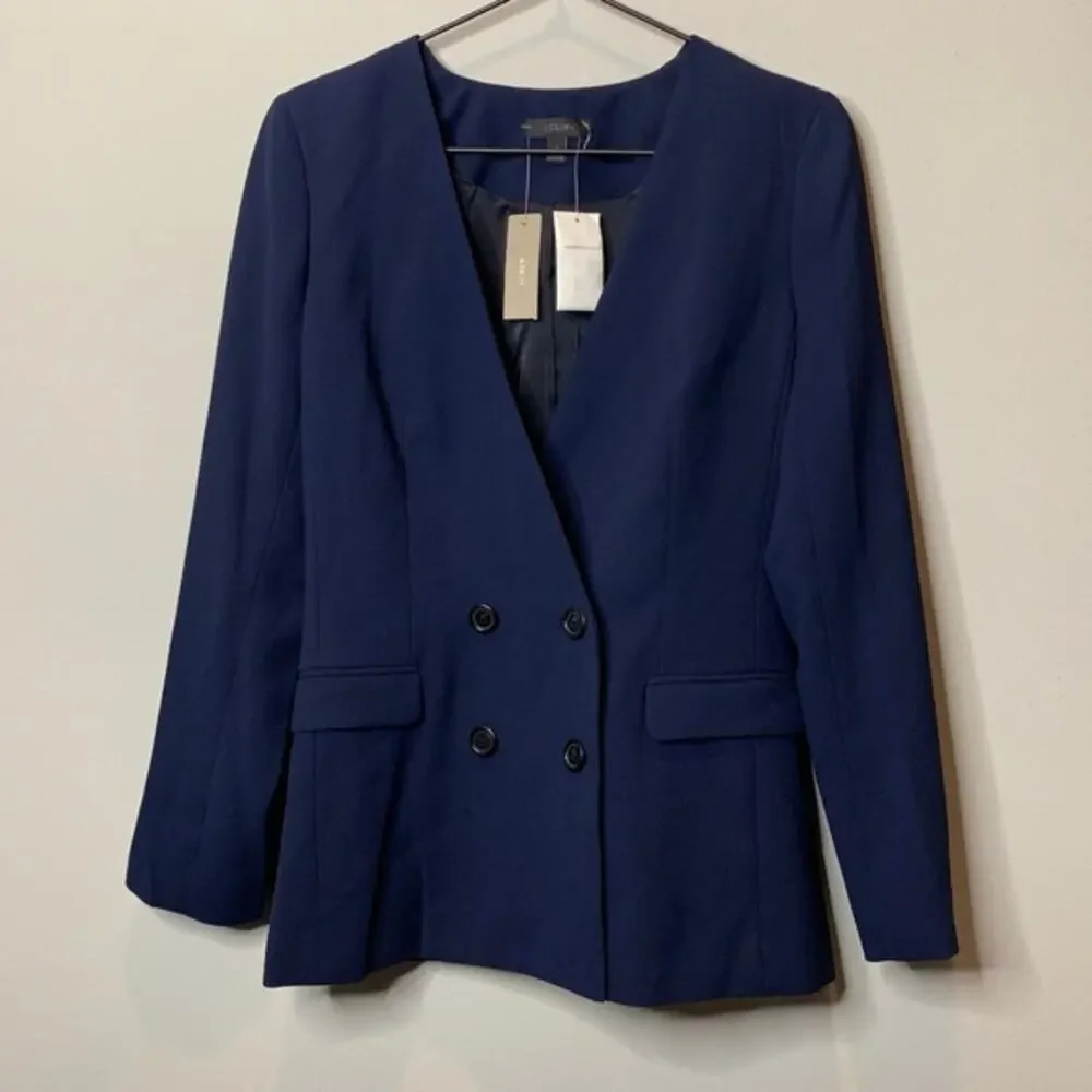 J Crew French Girl Blazer in 365 Crepe Navy Size‎ 2