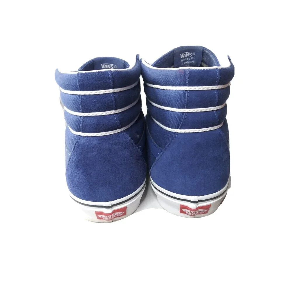 Vans Sk8-Hi Sneakers Men's Size 12 Shoes Old Skool Era Blue White Stripe