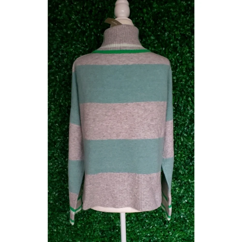 35. J.Crew Striped turtleneck sweater in Supersoft yarn