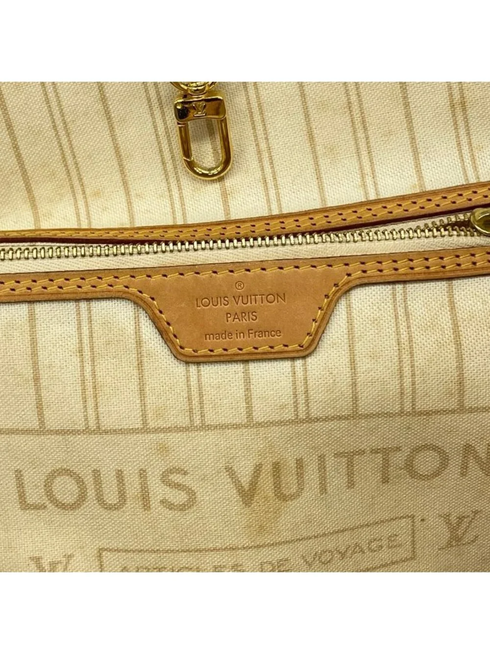 Louis Vuitton Tote Damier Azur Neverfull MM White