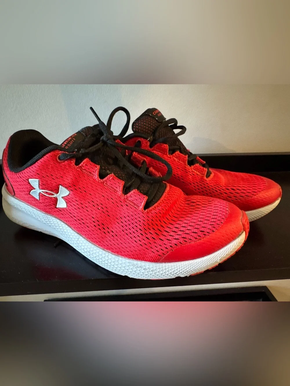 Youth 6.5 Under Armour Charged Pursuit Sneaker, Red