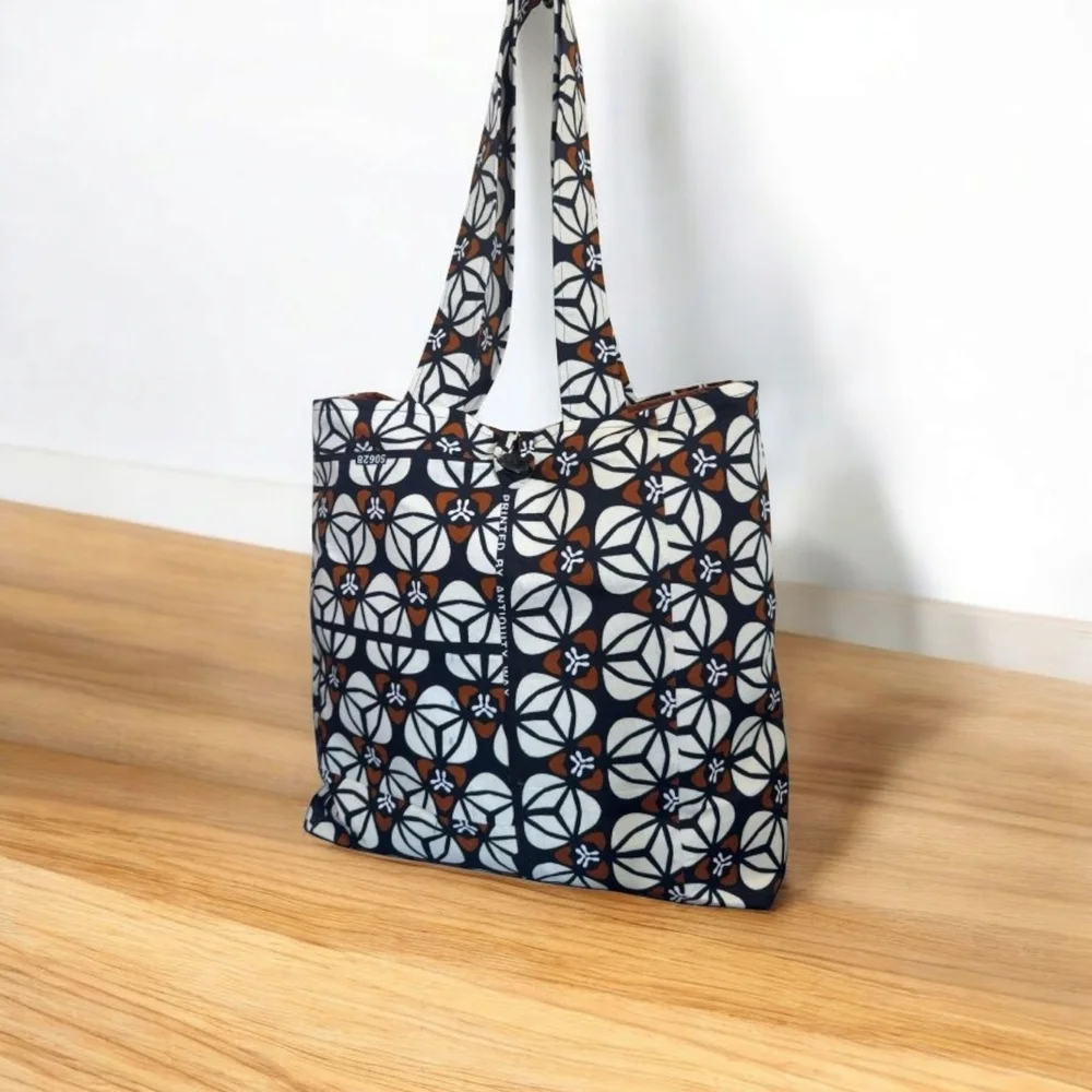 Black and White Geometric Tote Bag