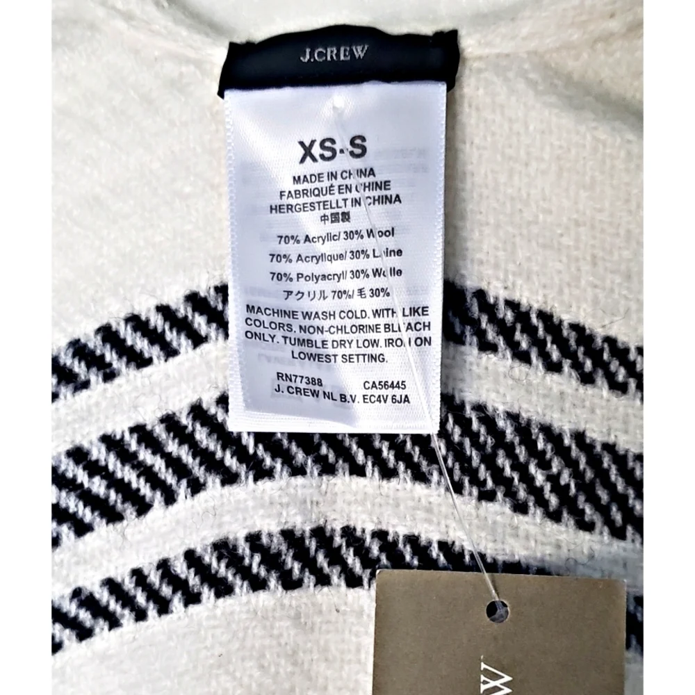 J. Crew Reversible blanket poncho