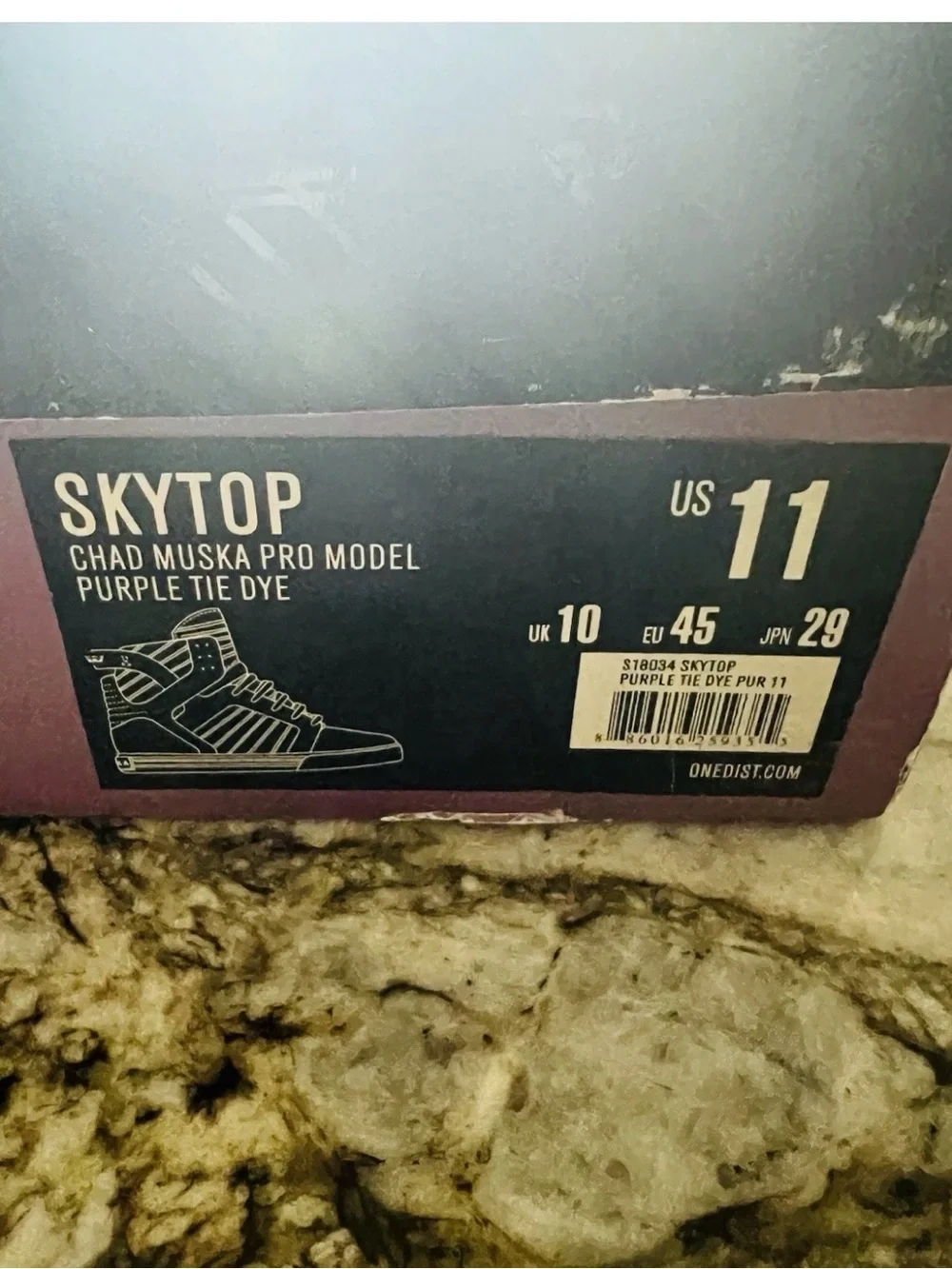 Supra Skytop Chad Muska Pro Purple Tie Dye (Limited) US  Size 11 w/box RARE