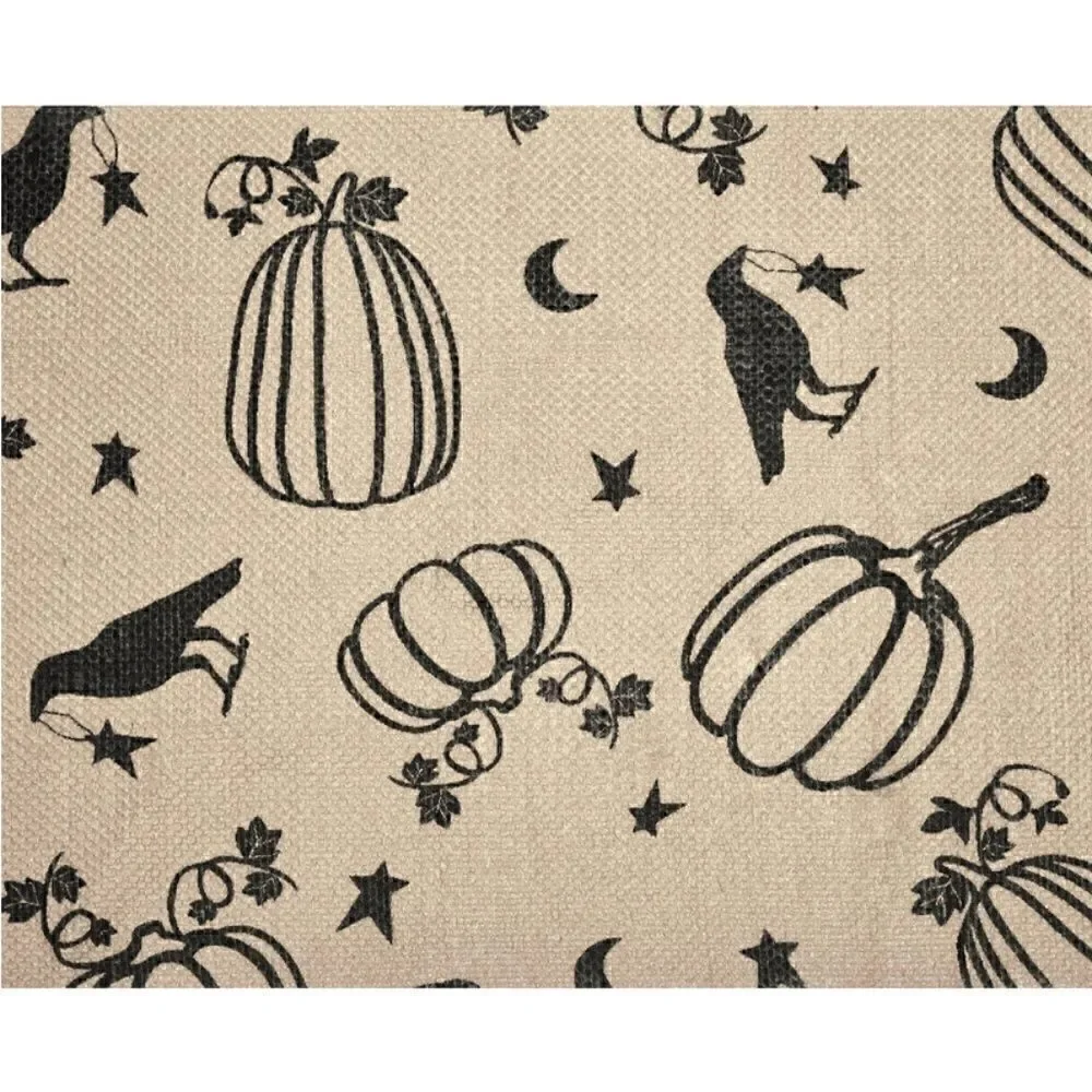 Halloween Raven Harvest Indoor Outdoor Rectangle Throw Rug Country Farmhouse